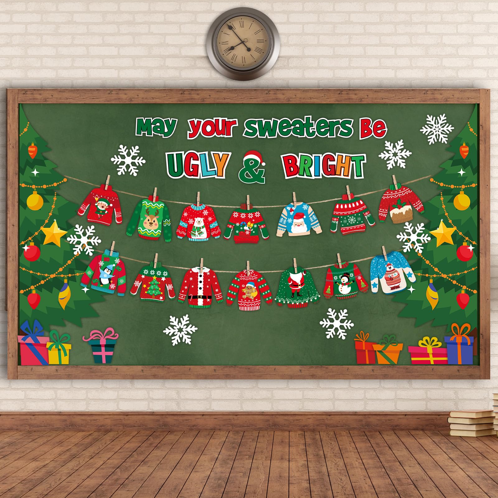 Snapklik.com : Christmas Bulletin Board Decorations Set Ugly Sweater ...