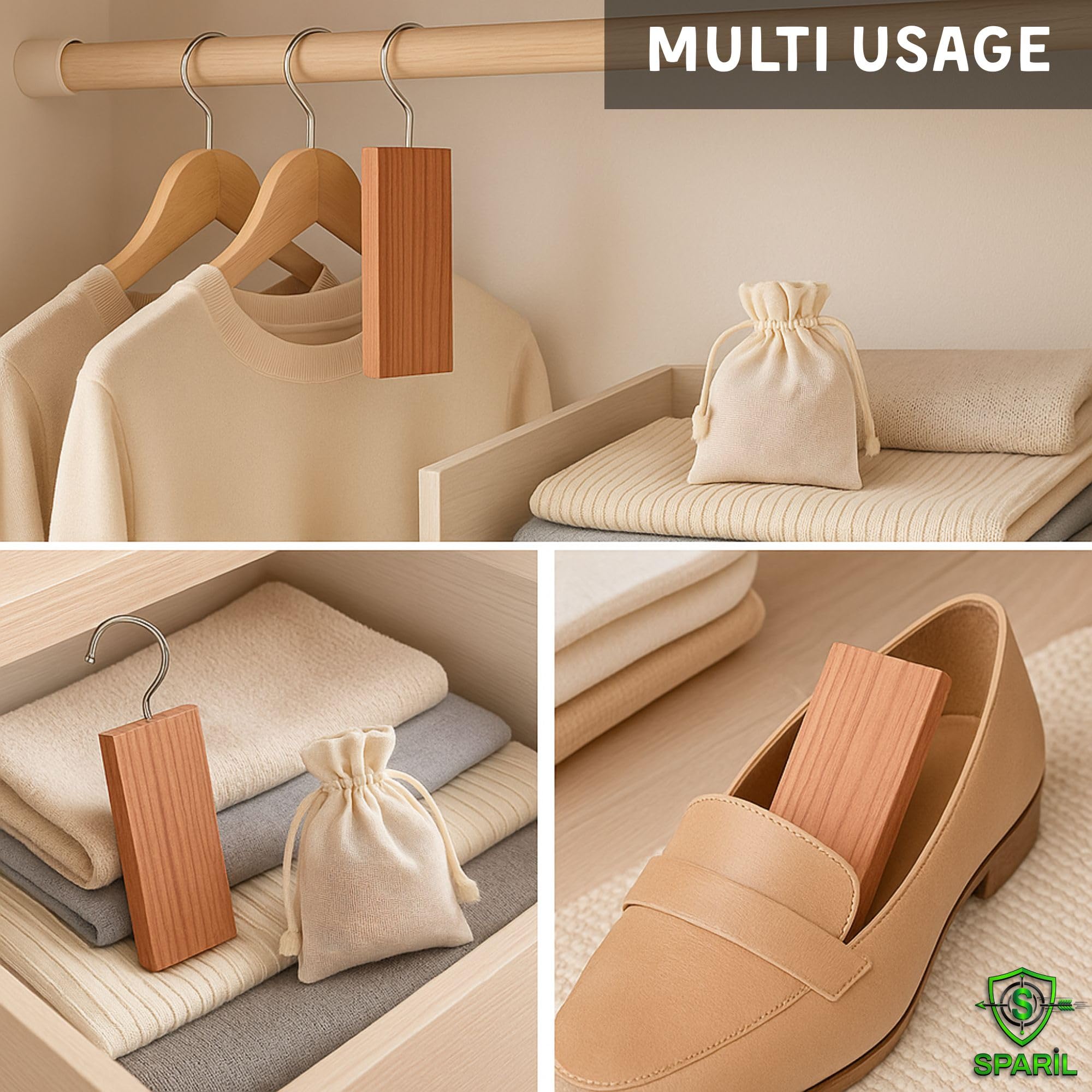 Anti Mites Textile Et Vêtements En Bois De Cedre | 17 pcs | Piège Antimites Naturel Bio Parfumé Contre La Mite Pour Protéger vos habits Dans Votre Armoire, Placard, Penderie | Protection Efficace
