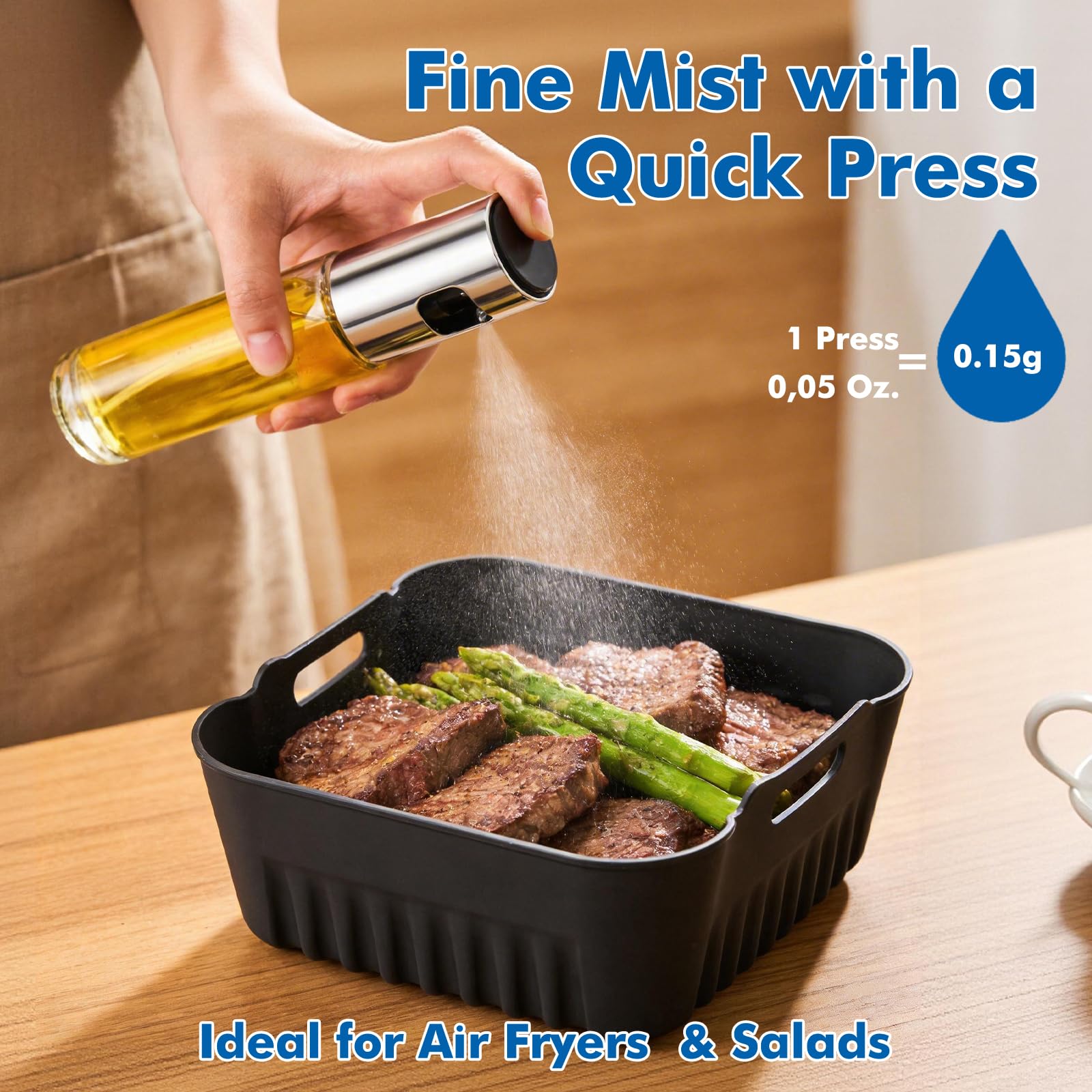 Airfryer Accessori per Philips Airfryer Dual Basket 3000 Series, NA350/NA352/NA353, 9L, 2 cestini, stampo in silicone per friggitrice ad aria calda, con griglia, teglia per pizza, stampo per pane