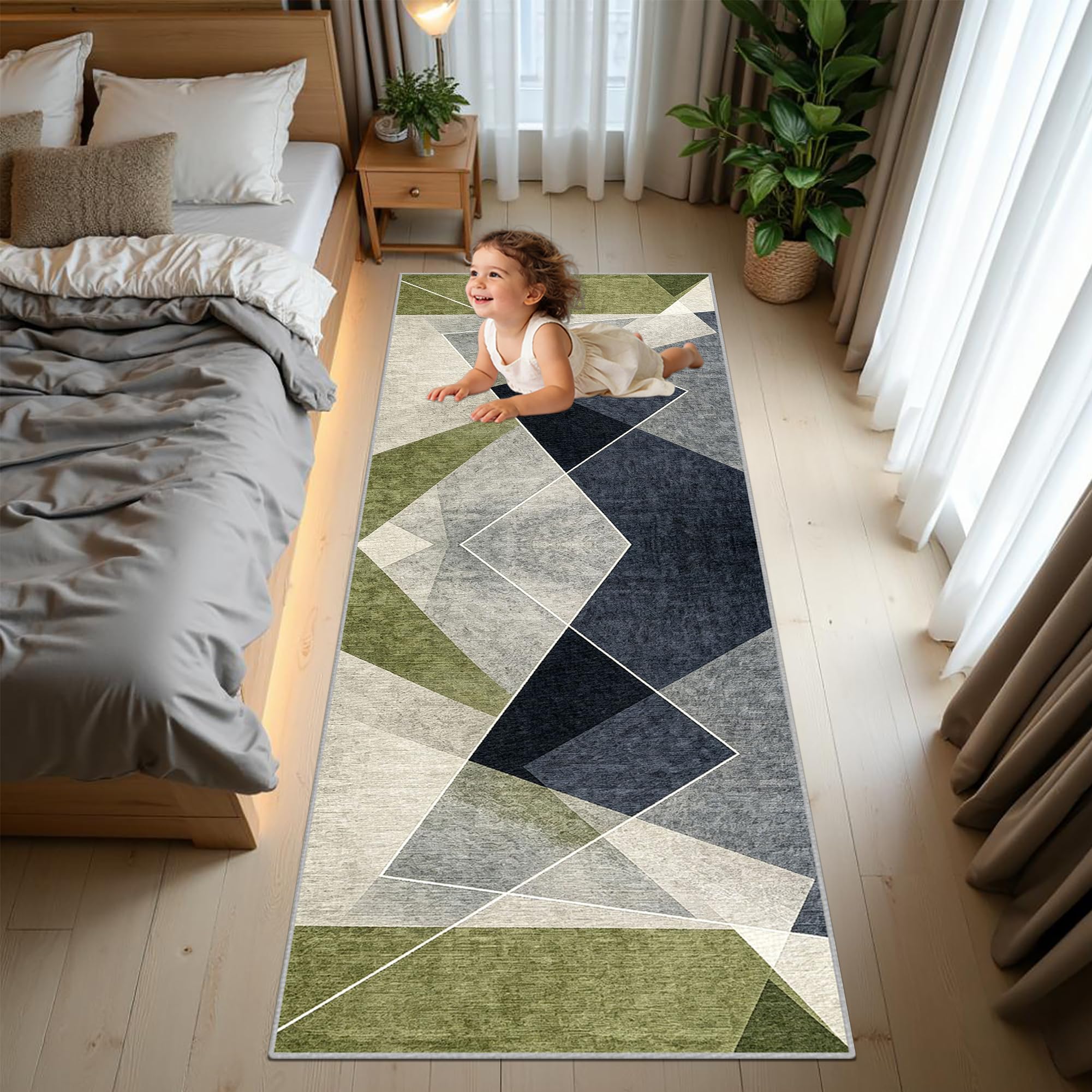 Długi dywanik do przedpokoju, można prać w pralce 80 x 150 cm