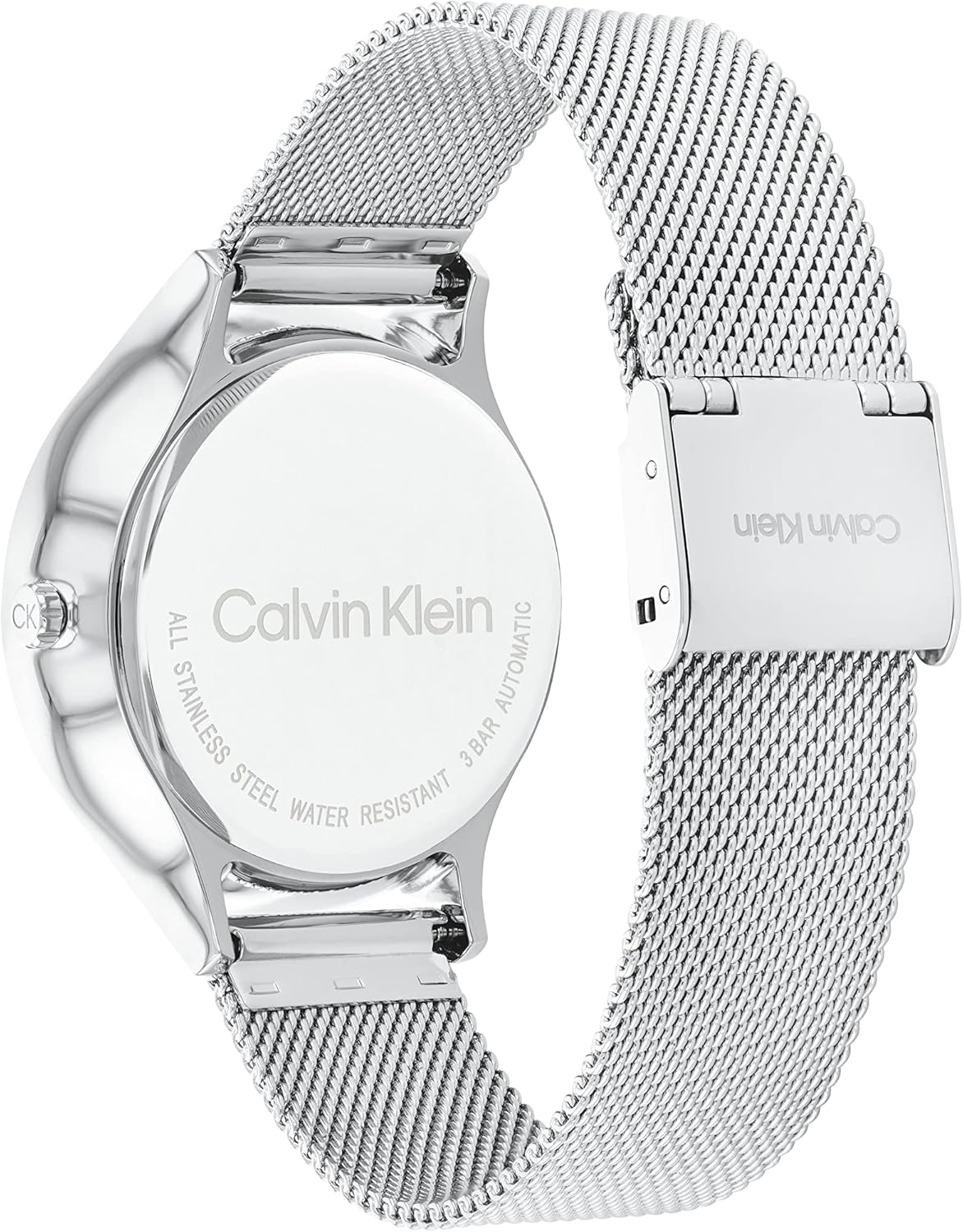 Calvin Klein Orologio Automatico da Donna con Cinturino in Maglia Metallica in Acciaio Inossidabile Argentato - 25200121 Calvin Klein Orologio Automatico da Donna con Cinturino in Maglia Metallica in Acciaio Inossidabile Argentato - 25200121