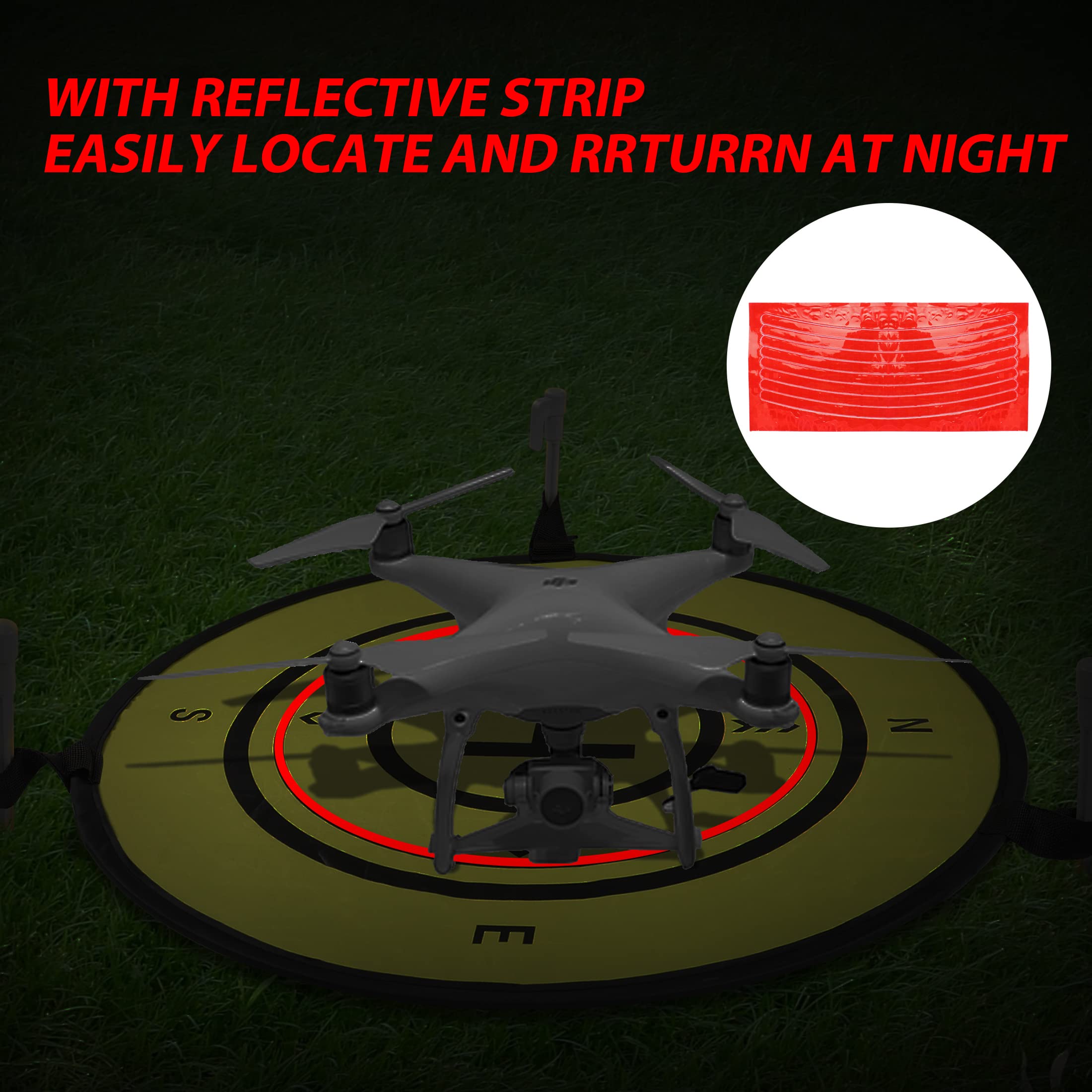 YAODHAOD Drone Landing Pad, 54cm landing pad drone portable lumineux étanche pliable accessoire pour DJI air 2S / mavic Mini 2 / mavic air 2 / mavic Pro/zoom/fimi x8se / DJI fpv YAODHAOD Drone Landing Pad, 54cm landing pad drone portable lumineux étanche pliable accessoire pour DJI air 2S / mavic Mini 2 / mavic air 2 / mavic Pro/zoom/fimi x8se / DJI fpv