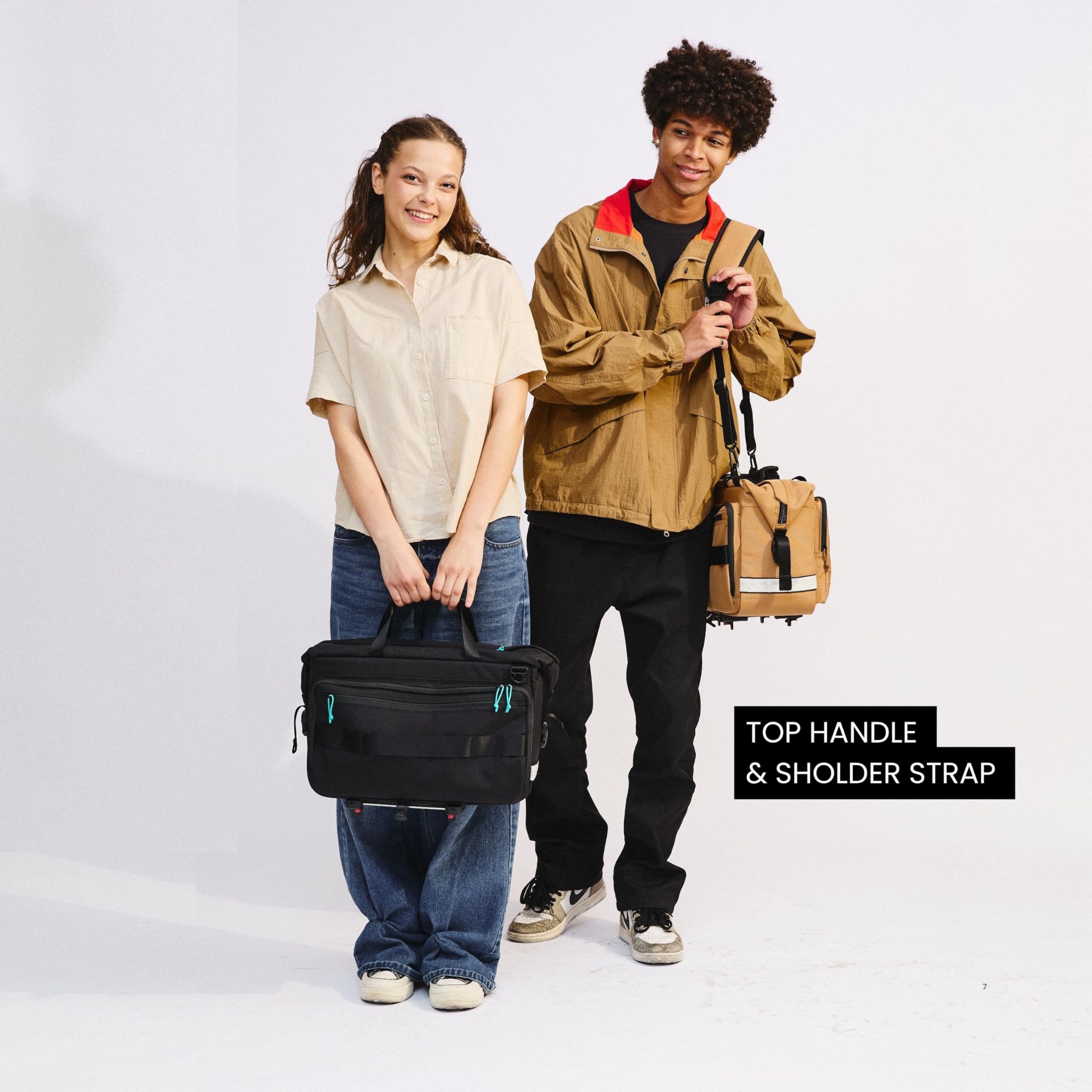 Vincita Nash Pro Bag – Borsa da portapacchi Premium per Brompton P Line & Advance Roller Rack, supporto KlickFix UniKlip 2, design senza colpo di tallone, elegante e funzionale per pendolarismo e
