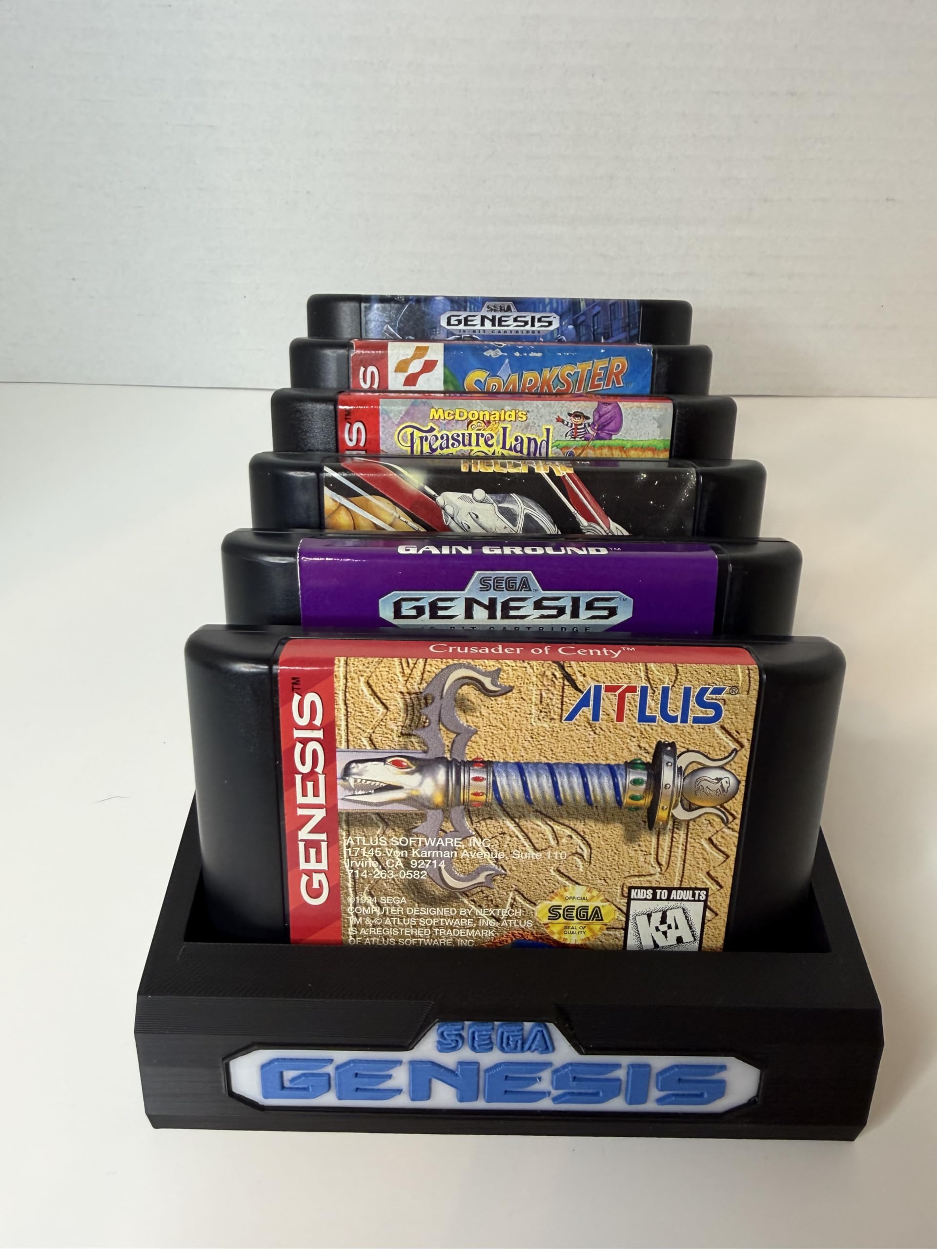 Game Storage for Sega Genesis – 6 Slot Cartridge Holder Display- 3D printed - Sega Genesis - Very Good - Used Accessory - Image 4