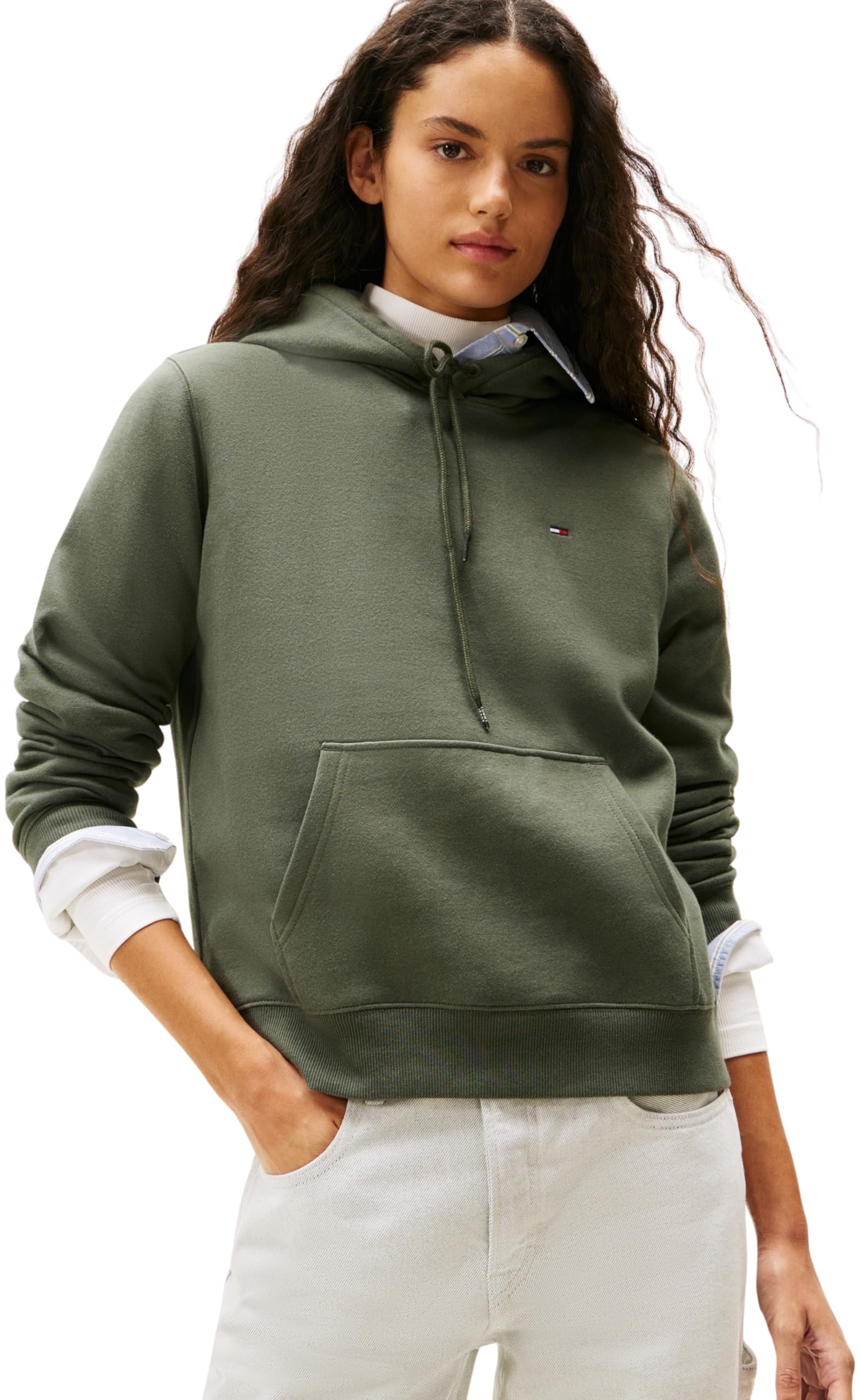 Tommy Jeans Damen Hoodie Flag Regular Fit