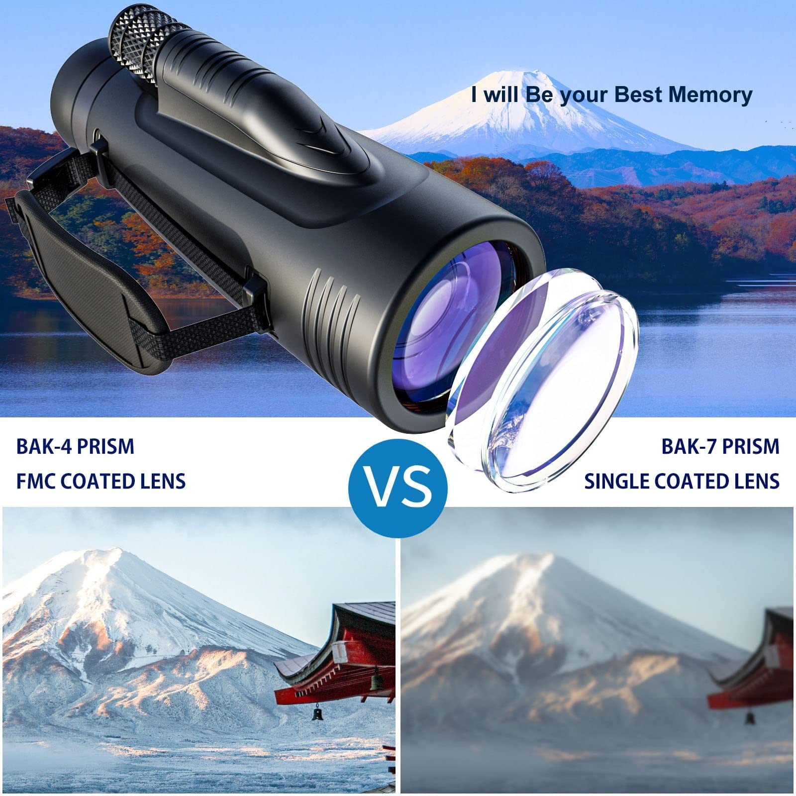 Monocolo 12-36x60 Con Treppiede E Supporto Smartphone – BAK4, Per Escursioni E Birdwatching - 2