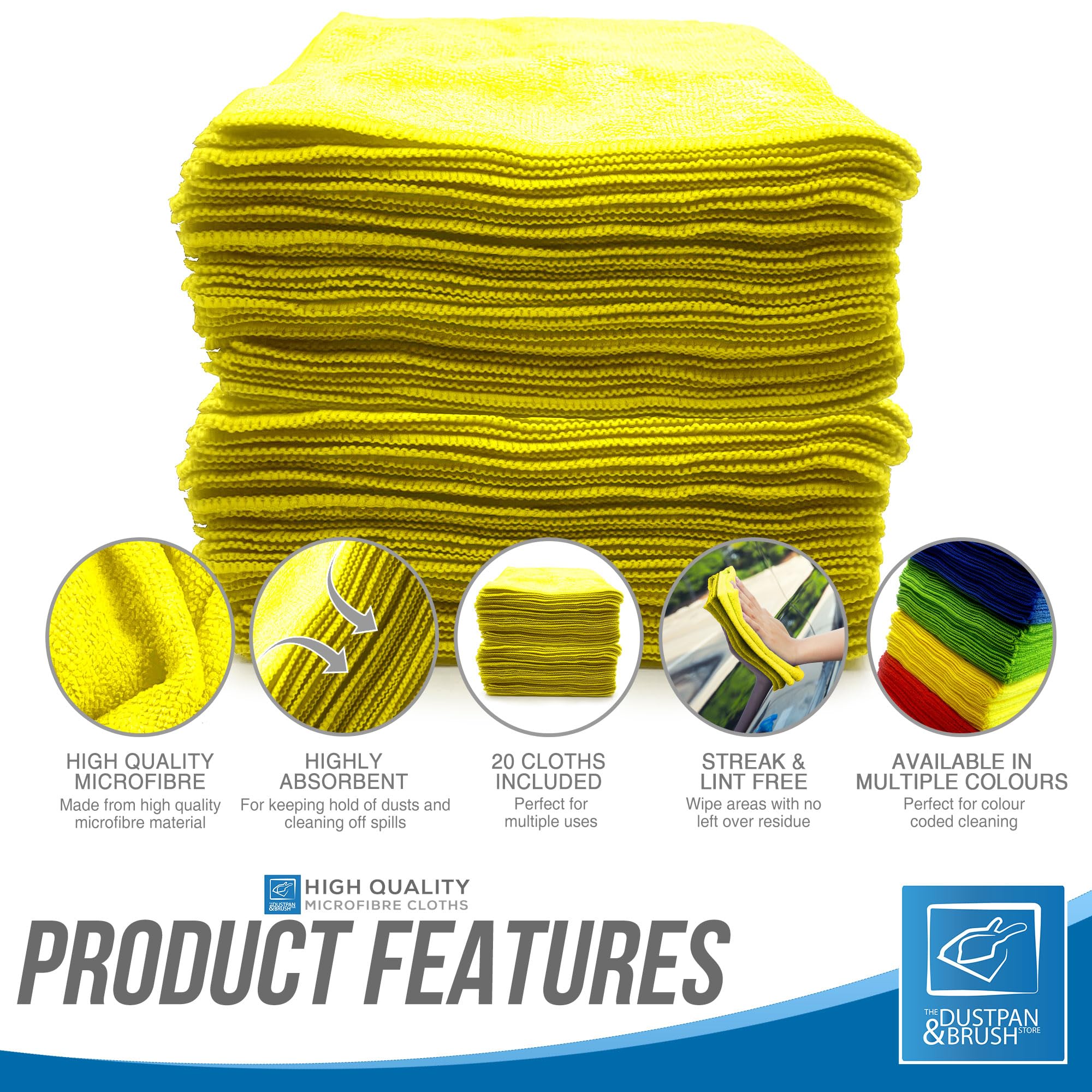 Panni Microfibra 40x40 Cm - Super Assorbenti, Senza Pelucchi, Per Casa, Auto E Cucina (grigio, 10 Pezzi)