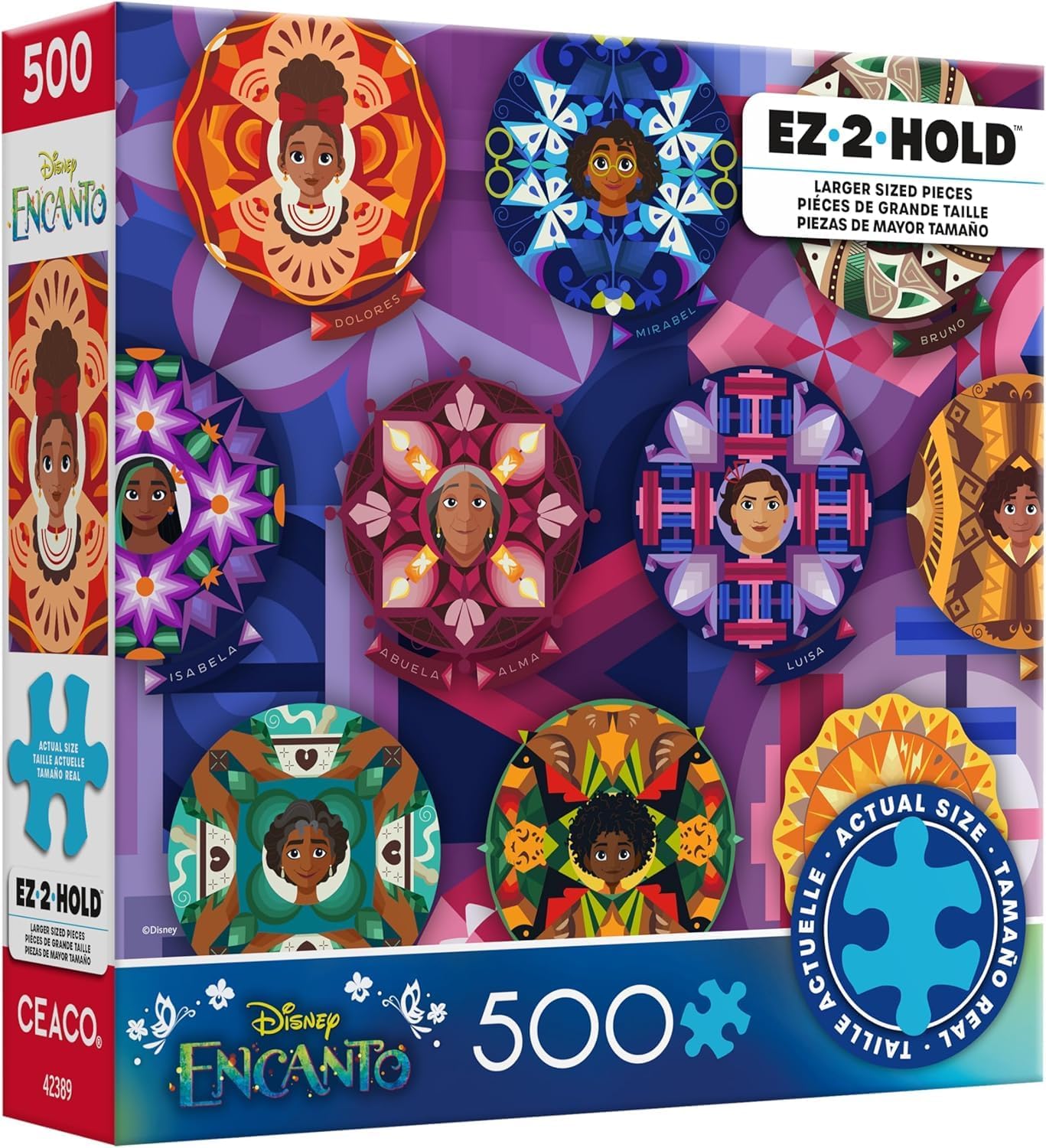 Ceaco - Disney - Encanto Mandala Familia - 500 Larger Sized Piece Jigsaw Puzzle