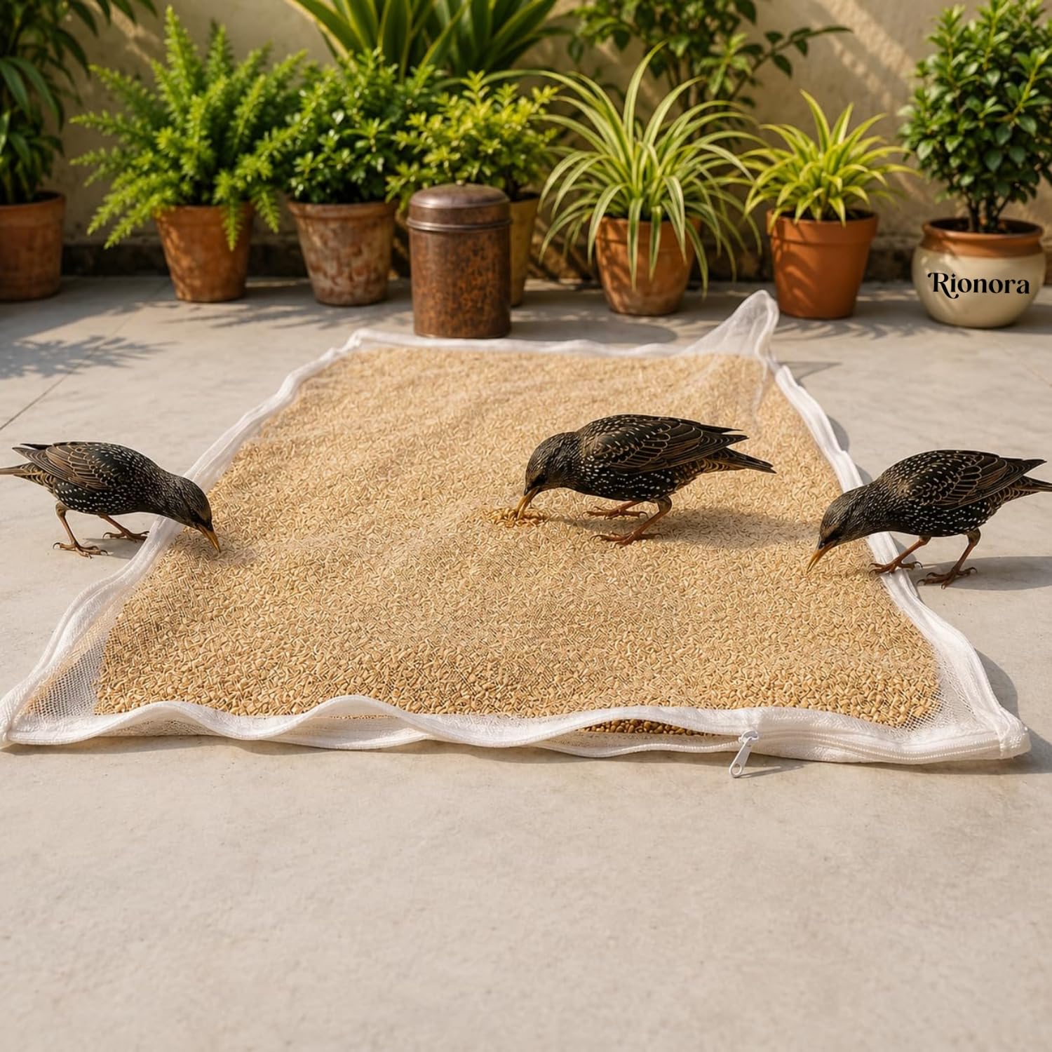 Cotton Drying Cloth with Protective Breathable Net | Washable Reusable Food Drying Cloth for Papad, Vadagam, Spices, Millets, Herbs, Mango Pickle & Kitchen Drying (Large 28 x 38 Inch)-image-31