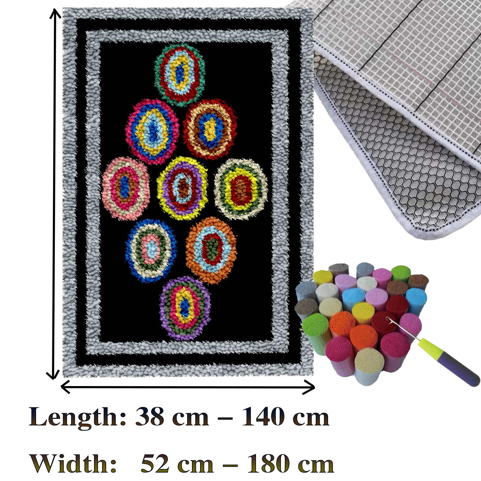 140 x 160 cm zestawy dywanów z haczykiem zatrzaskowym, zestaw do produkcji dywaników, zestawy do haftu krzyżykowego, zestaw do robienia gobelinów, zestaw 3D z haczykiem do haftu ręcznego wykonania