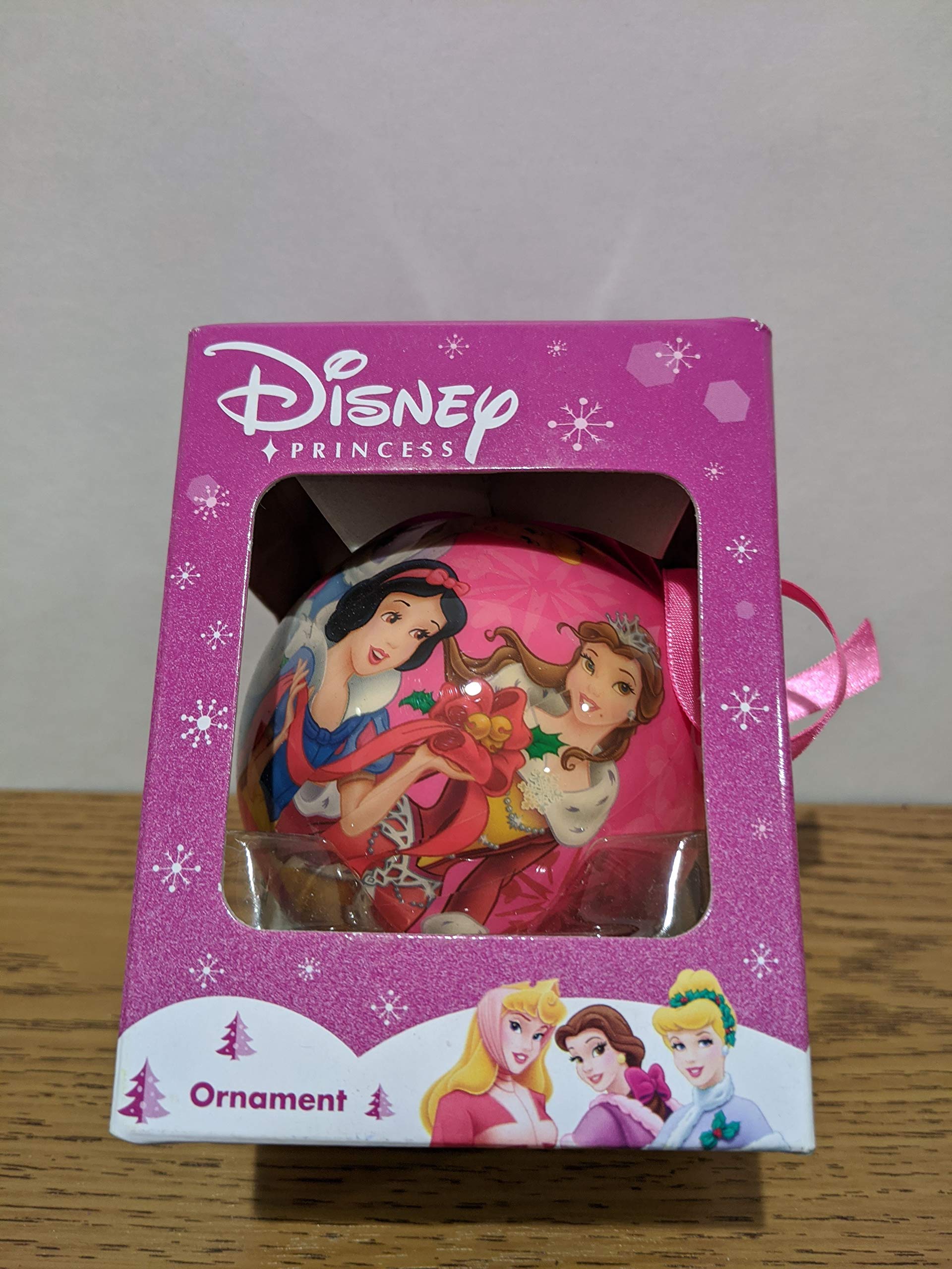 Boule rose Princesses Disney décoration de Noël festive