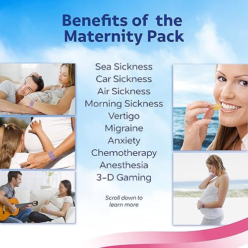 Miniatura 3 de Sea-Band Mamá! Kit de embarazo para aliviar las náuseas con bandas de acupresión antináuseas, pastillas de jengibre y Rollette de aceite esencial
