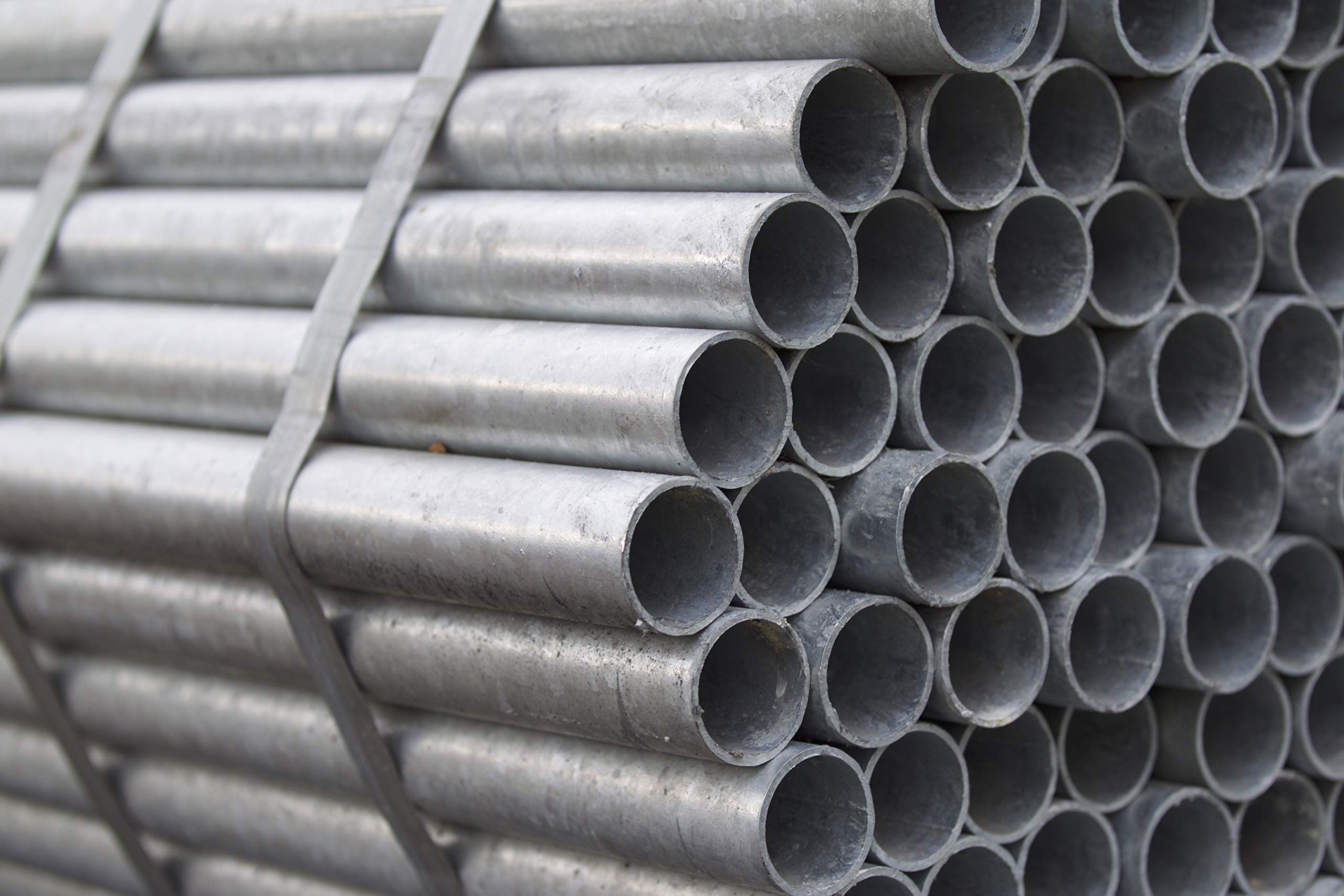 KIMETALS Galvanised Medium Handrail Tube 33.7mm - 3000mm Long Silver/Metallic Steel Handrail