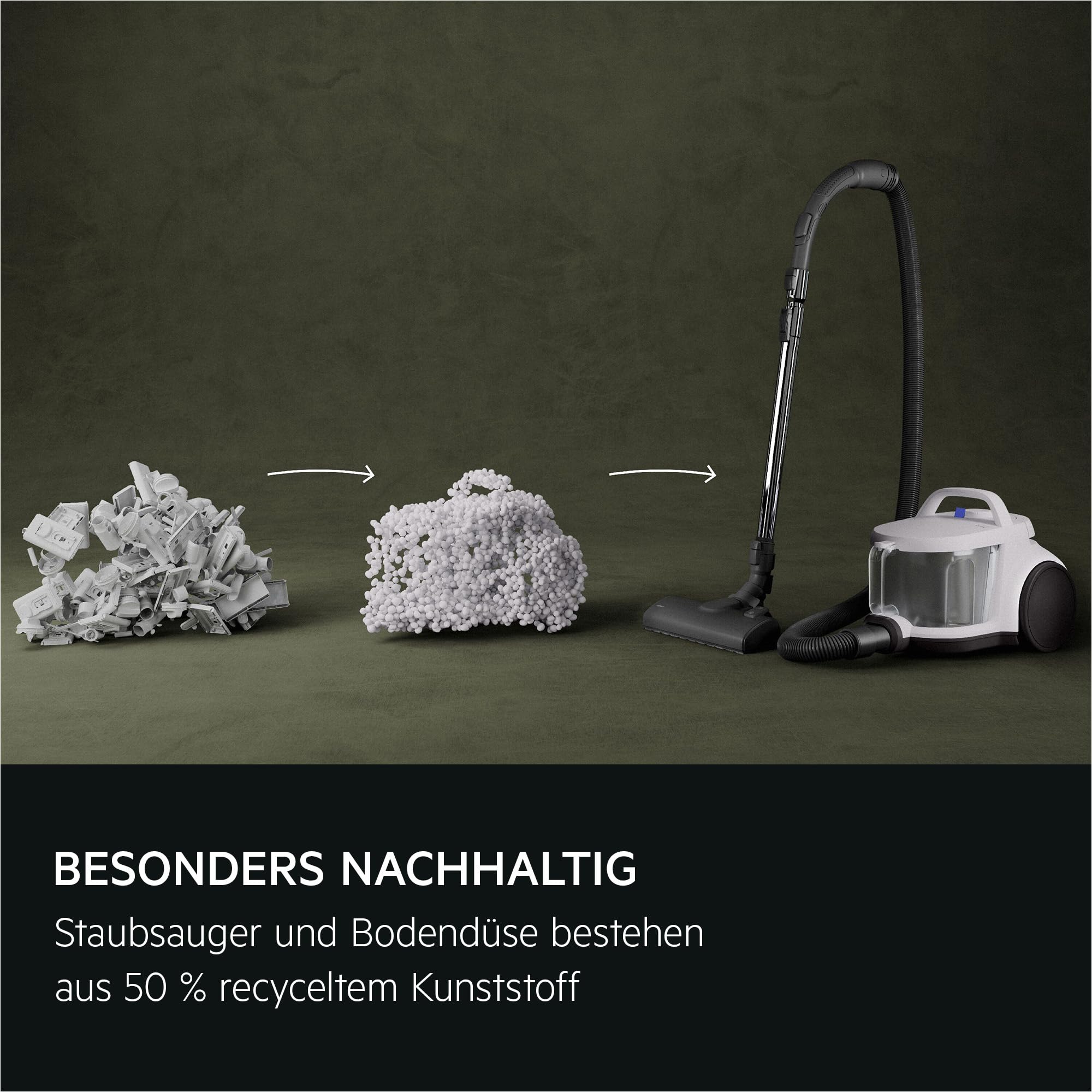 AEG CLEAN 5000 Staubsauger Beutellos, Bodenstaubsauger für alle Bodenbeläge, Zubehör, 1000 Watt, 9m Aktionsradius, 2l Staubbehälter, 60% Recyclingmaterial, Waschbarer HEPA-Filter, Dunkelrot, AL51C1DRF