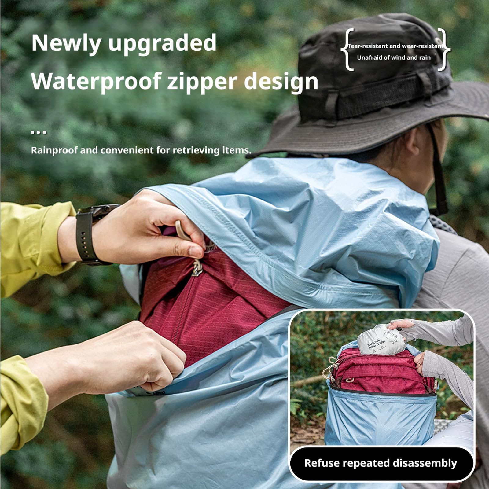 Rucksack-Regenschutz, Outdoor, passend für 20 l bis 35 l