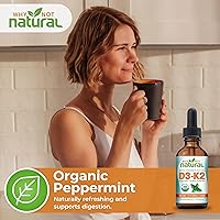 Vista 7 de Why Not Natural Gotas líquidas orgánicas de vitamina D3 K2 (MK-7), 5000 UI de D3 sublingual con aceite de coco MCT, para huesos y dientes fuertes