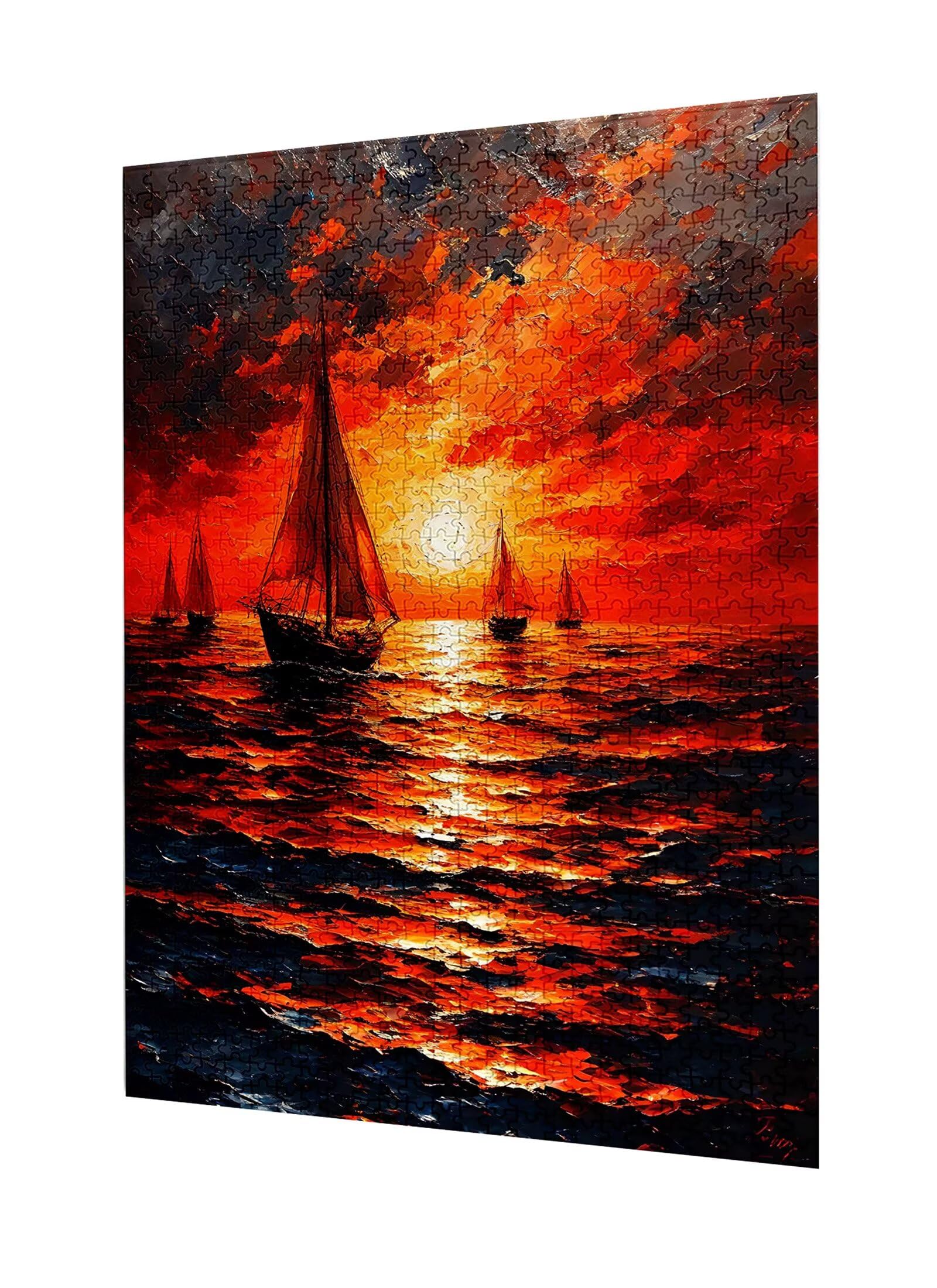 Puzzle 5000 Pieces, Puzzle Voilier Jigsaw Bois Adulte, Jigsaw pour Adultes Jeu éducatif défi Jouet Jigsaw 5000 Pieces Adultes Océan Puzzles Classiques, Cadeau Garcon DIY Maison Décoration S-617