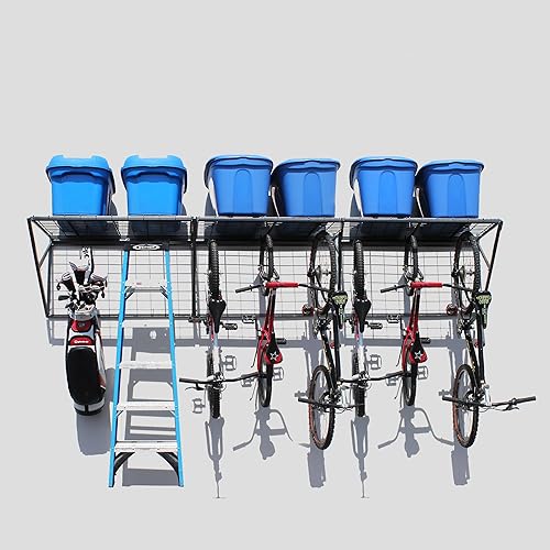 Miniatura 2 de Proslat 60012 ProRack - Estante de almacenamiento de metal resistente para montaje en pared con sección de 12 pies, granito carbón