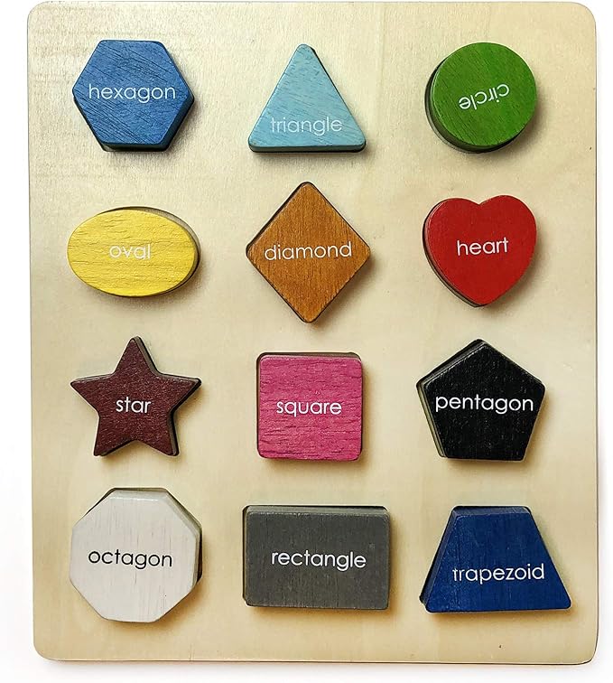 Amazon.com: Basic Shape Sorter by BeginAgain Toys, 12-Piece Educational ...