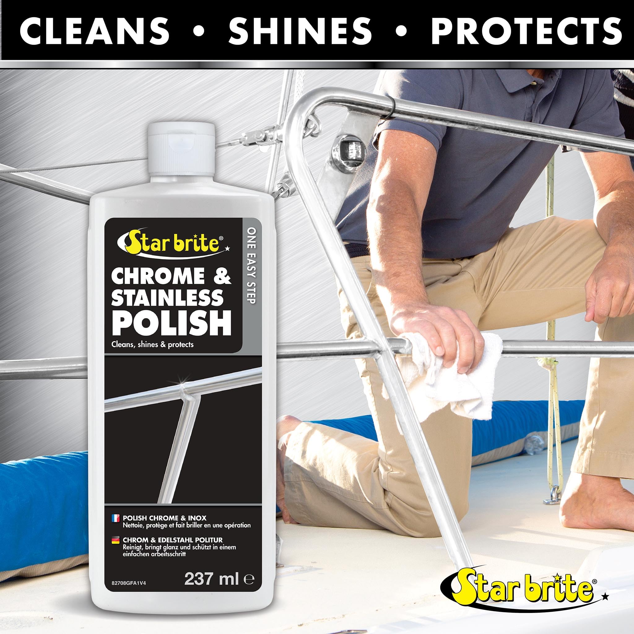 Star brite Chrome and Stainless Steel Cleaner Polish, 8 oz