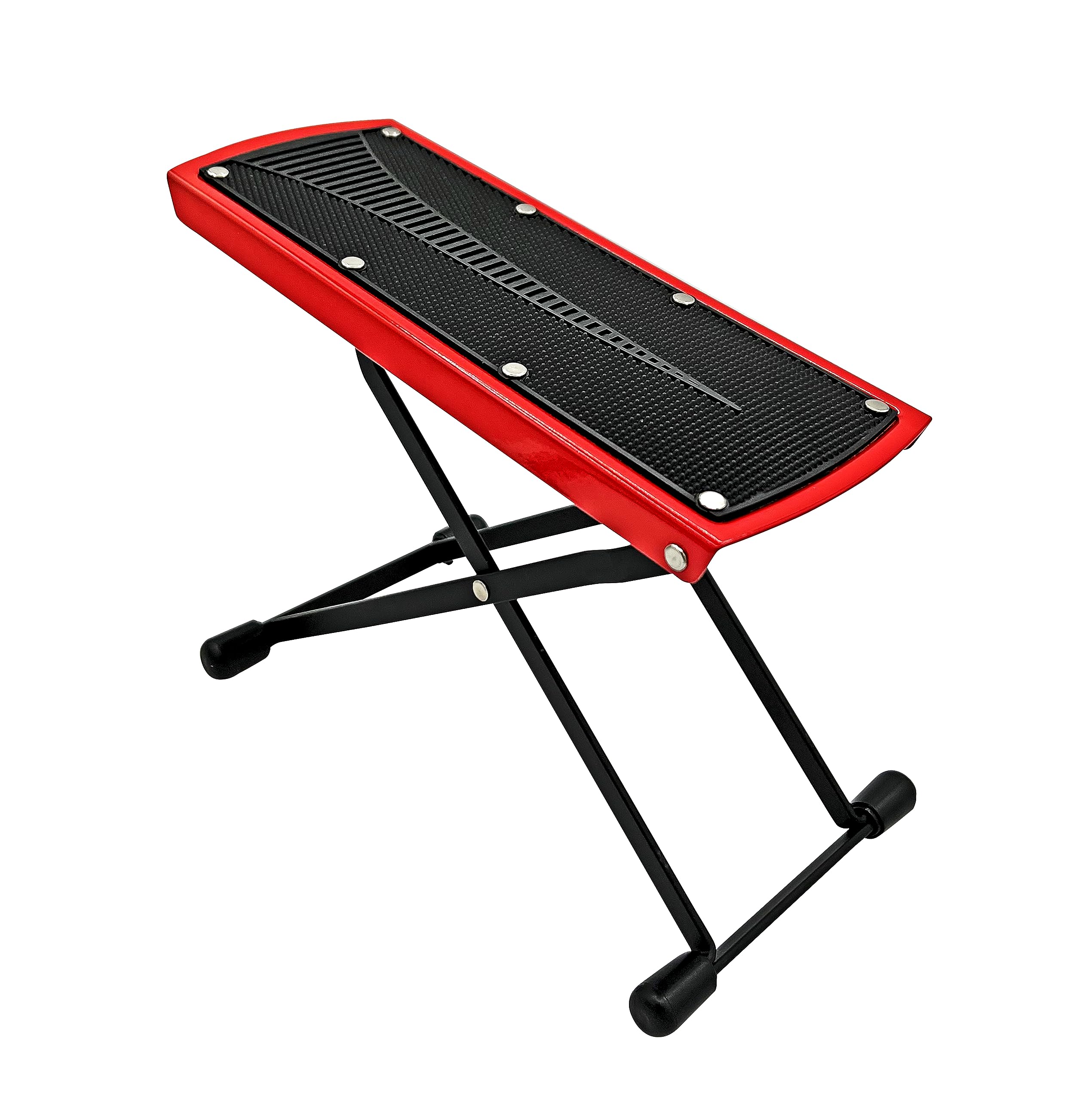 5 Core Guitar Foot Stool Height Adjustable Folding Leg Rest Portable Classical Footrest - GFS RED