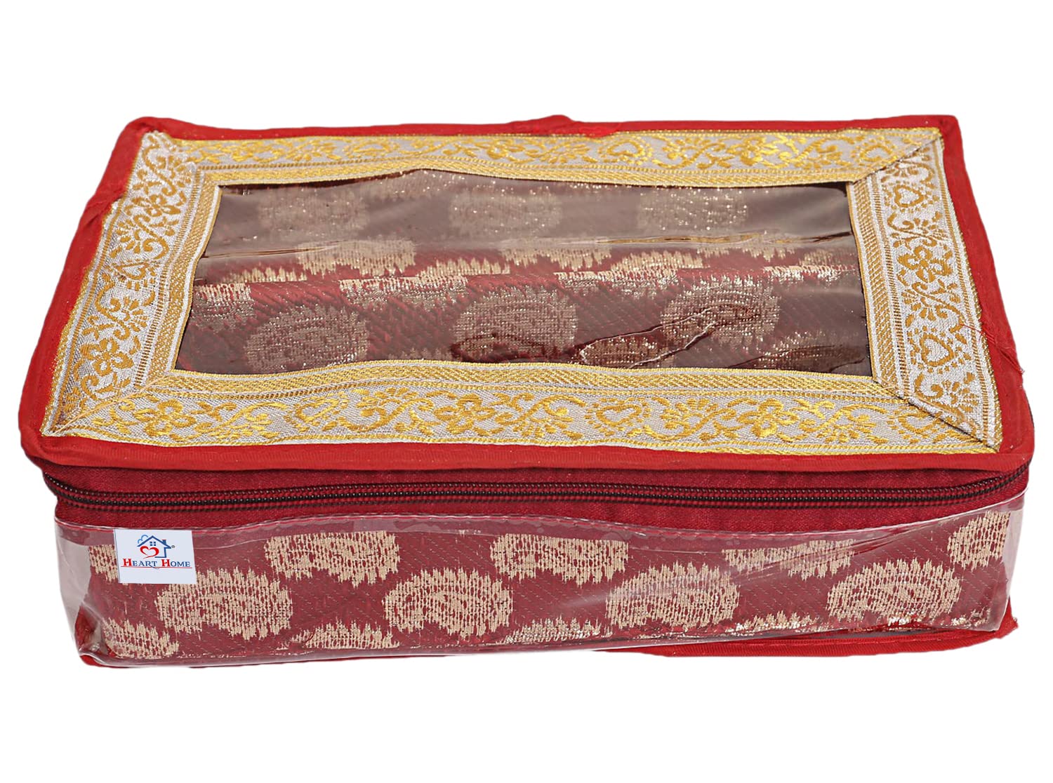 Heart Home Teardrop Pattern Laminated 2 Rod Box, Organizer For Bangle, Watches, Bracelets, Jewellery With Tranasparent Top (Red)-47HH0486 (B09NGXZVBJ) Amazon Price History, Amazon Price Tracker