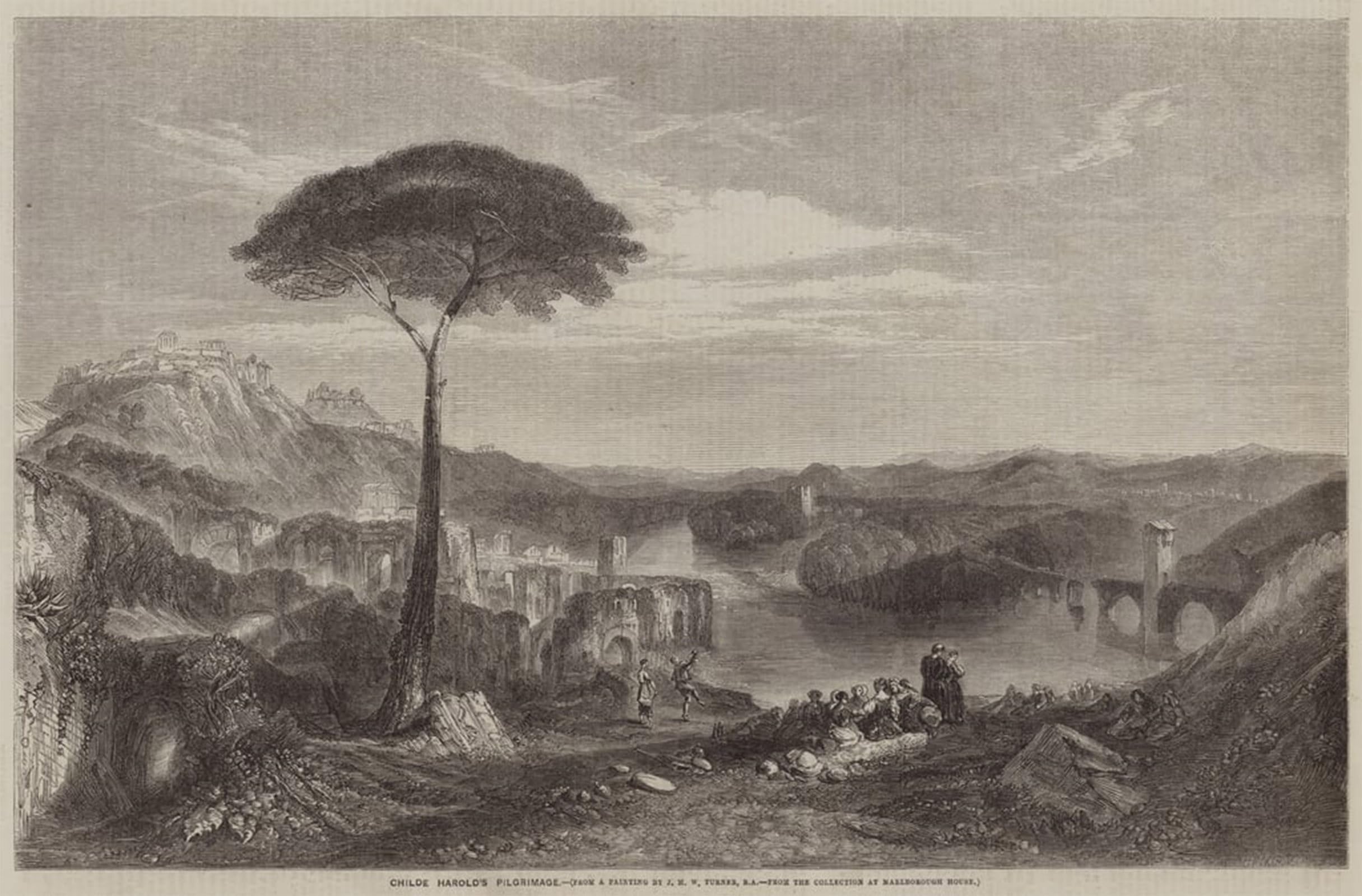 Tableau Turner Le pèlerinage de Childe Harold poster vintage 60x90cm
