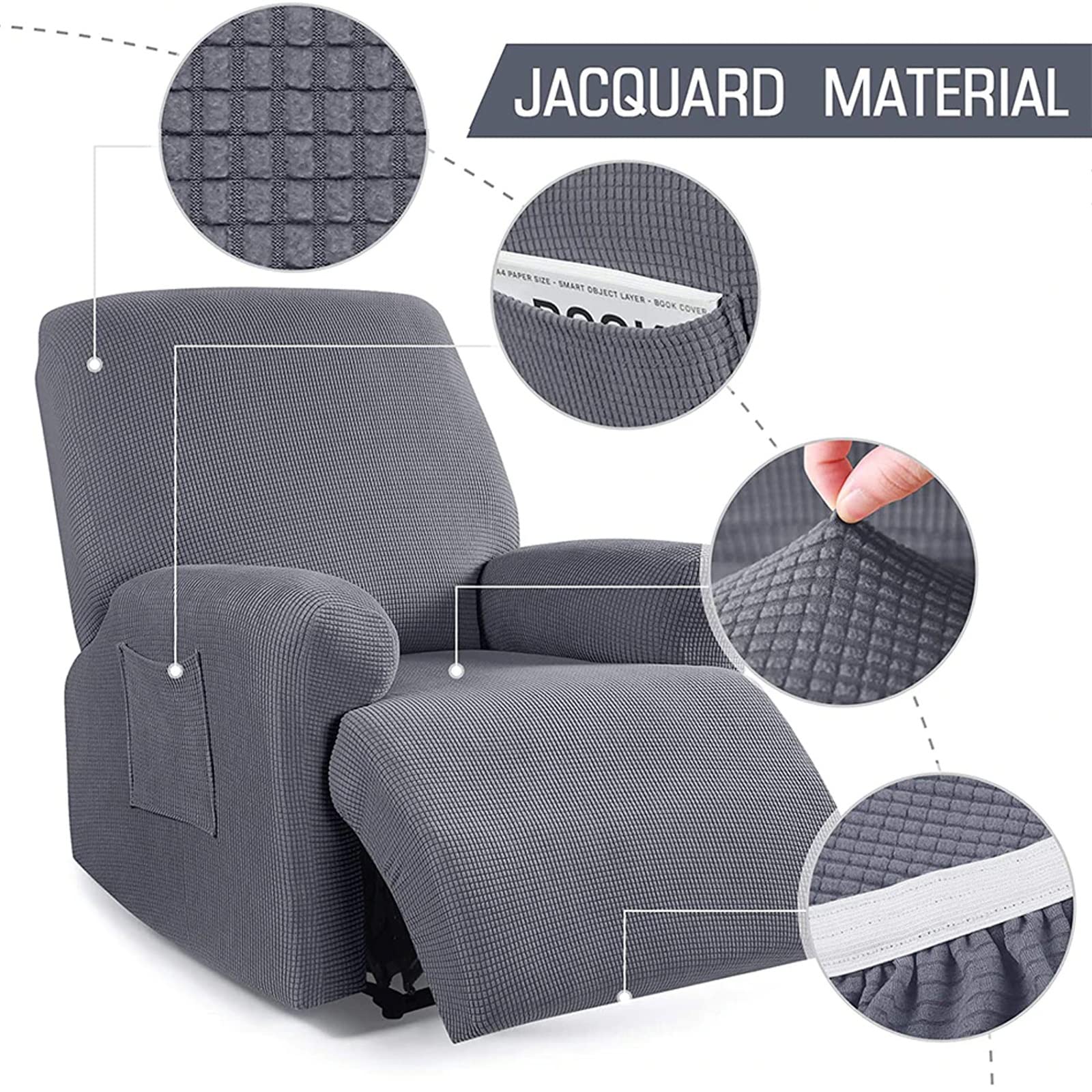 Dntum Recliner Cover,Sectional Couch Covers,Stretch Recliner Slipcover,Furniture Protector Armchair Slipcovers
