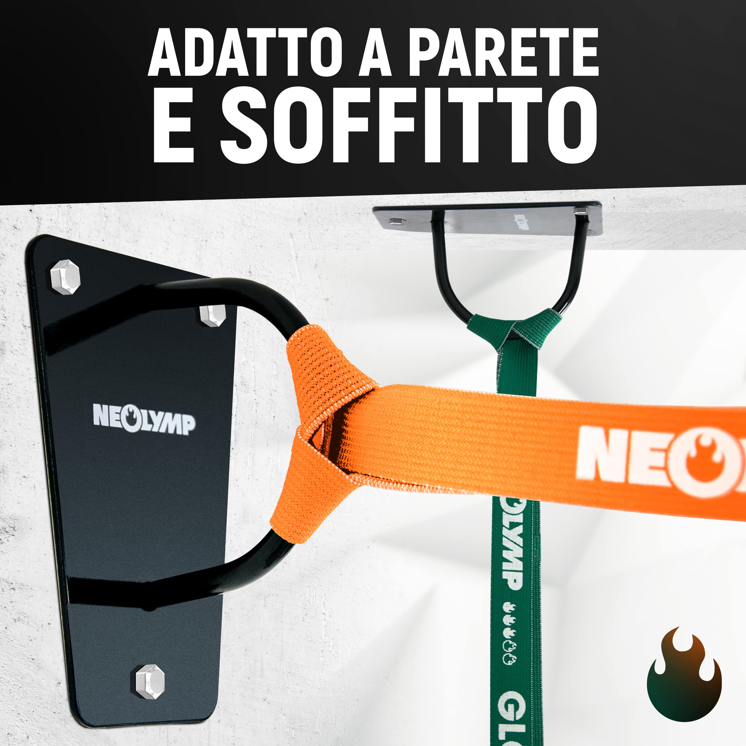 Gancio Da Soffitto Per Allenamento - Acciaio Inox, Portata 200 Kg | Per Sacco Da Boxe, TRX, Bande Di Resistenza