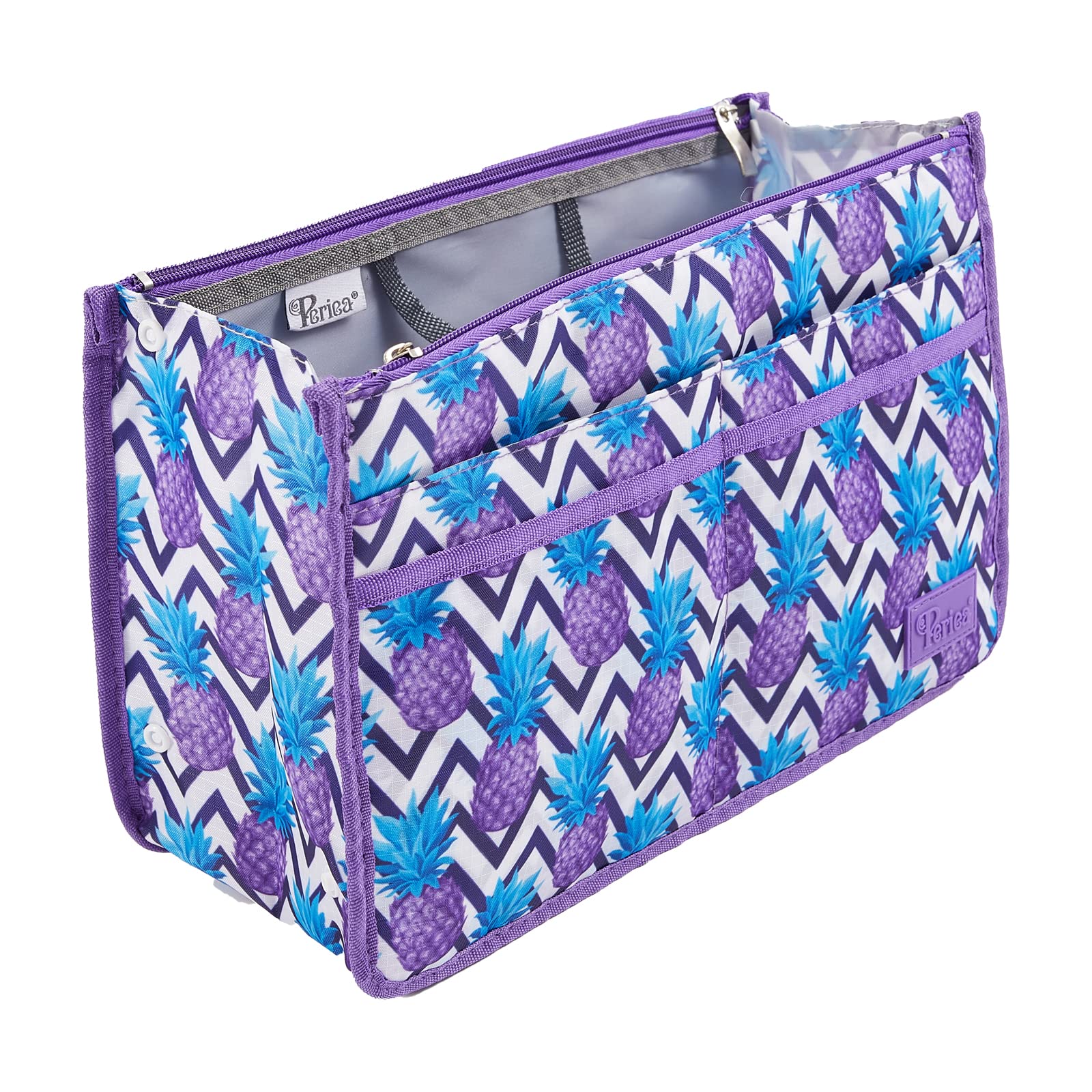 Periea 'Signature' Luxury Handbag Organiser Insert - 3 Sizes - (Seafoam Waves, Large) — view 35