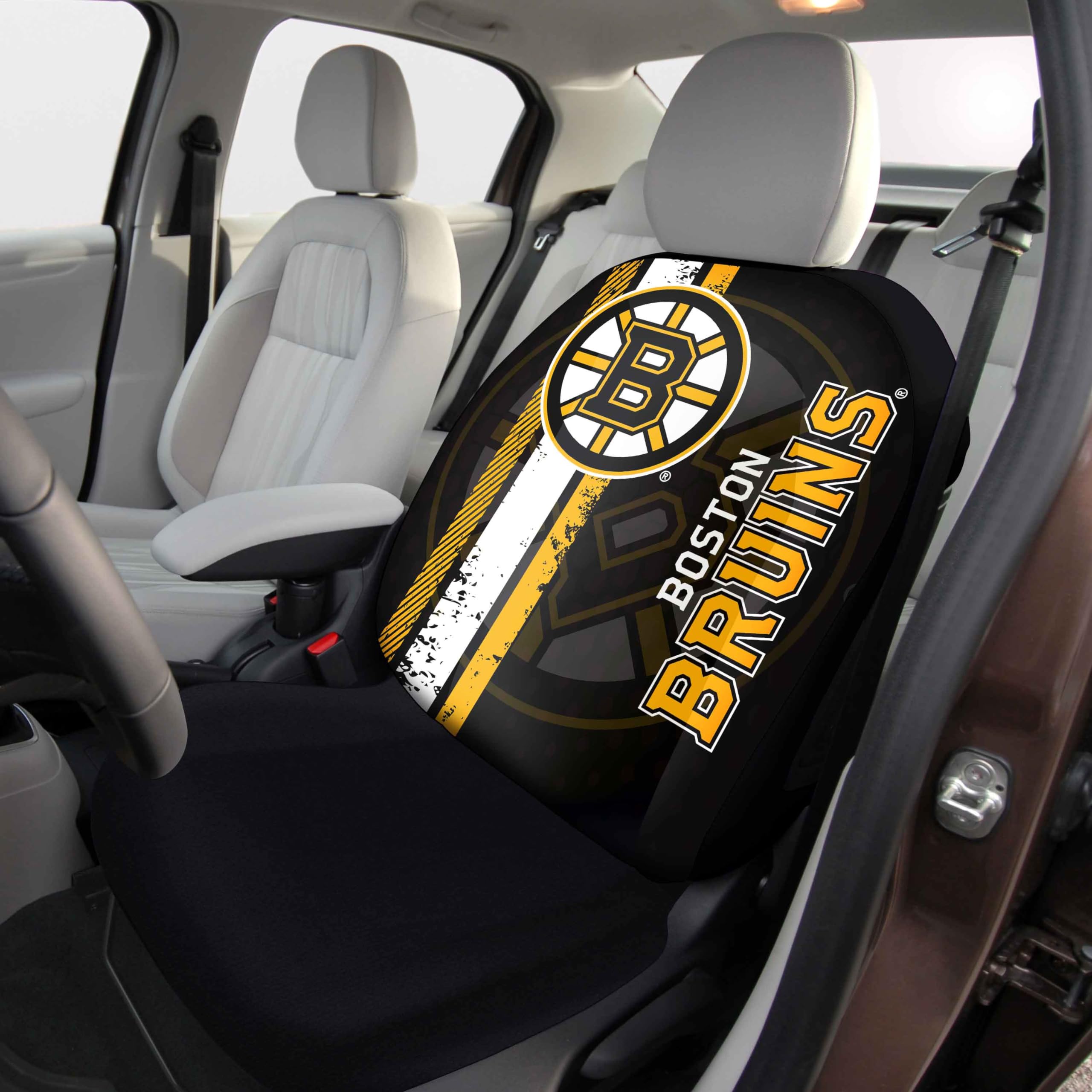 FANMATS NHL - Boston Bruins SEATCOVERRALLY-Boston Bruins Rally Seat Cover - Full Color Vivid Design - 1pc