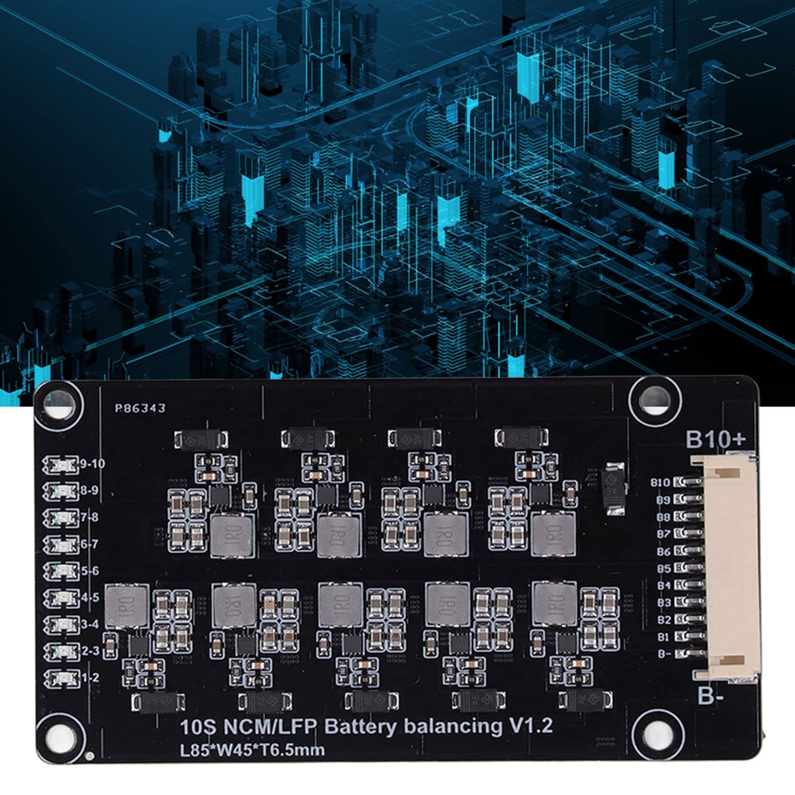 Égaliseur Actif de Batterie 10S équilibreur de Batterie Inductif Carte D'égalisation Automatique avec Câble pour Batterie
