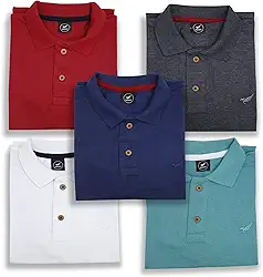 Kit 5 Camisa Polo Envoy Tecido Piquet Básica Masculina