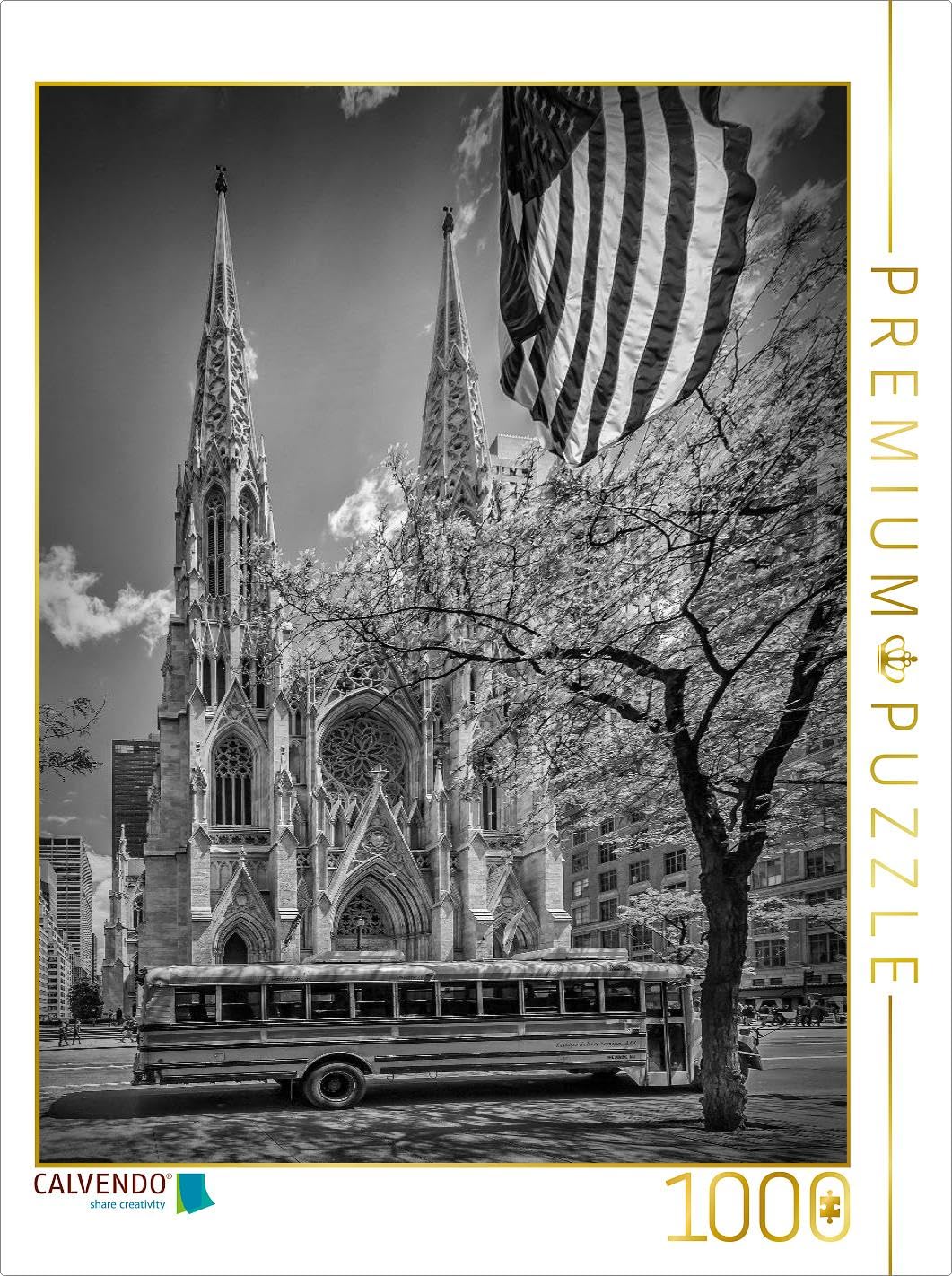 CALVENDO Puzzle New York City St. Patrick's Cathedral 1000 Teile Puzzle Hoch 1000 Pieces 48 x 64 cm from Melanie Viola