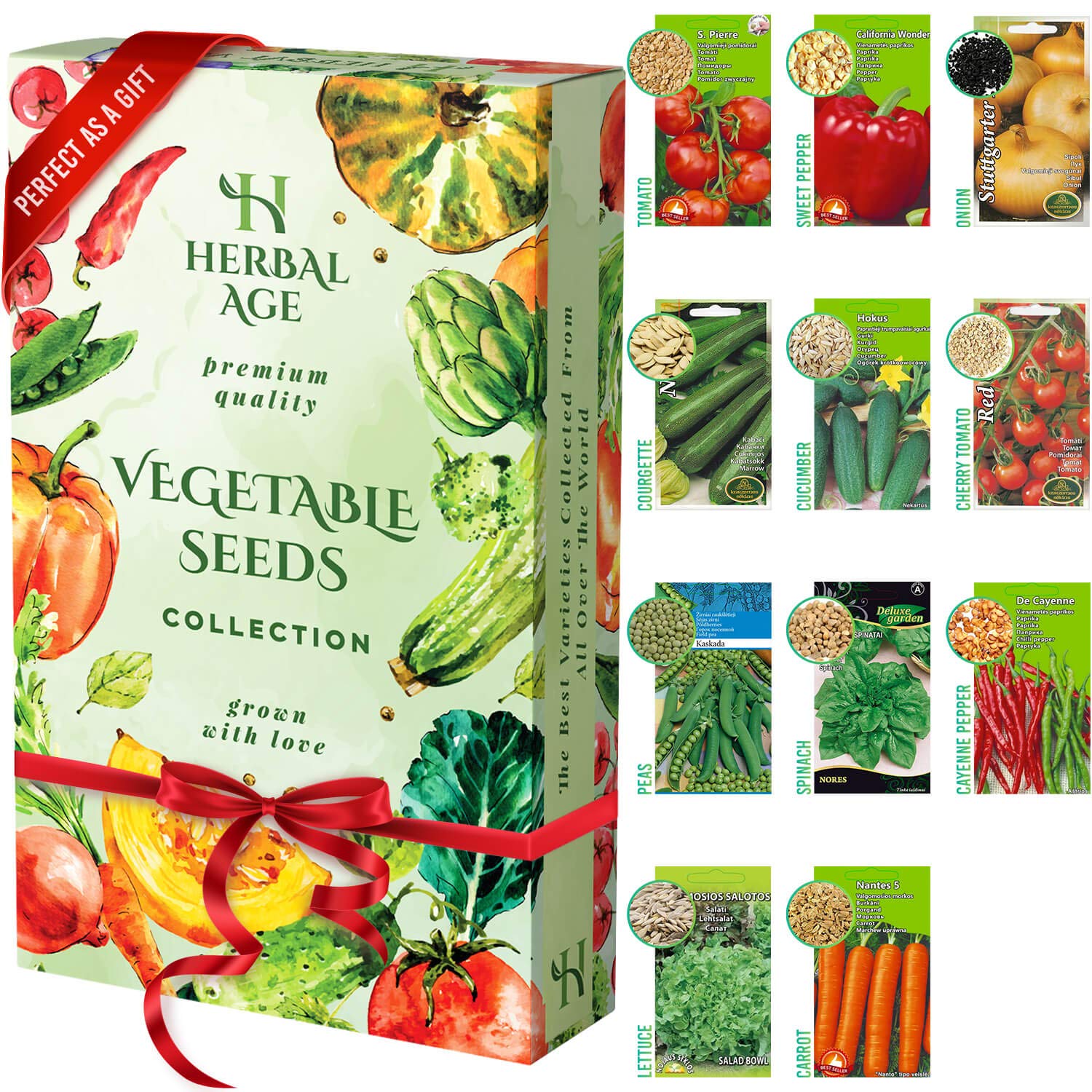 Grow Your Own Seed Kit 11 Vegetable Seed Varieties, 3500 Heirloom