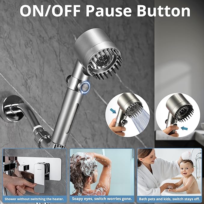 Regadera de Mano Iopsk con Filtro para Agua Dura, Alta Presión miniatura 3