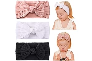 Baby Girl Headband Bows - Soft and Comfortable Nylon Head Wraps