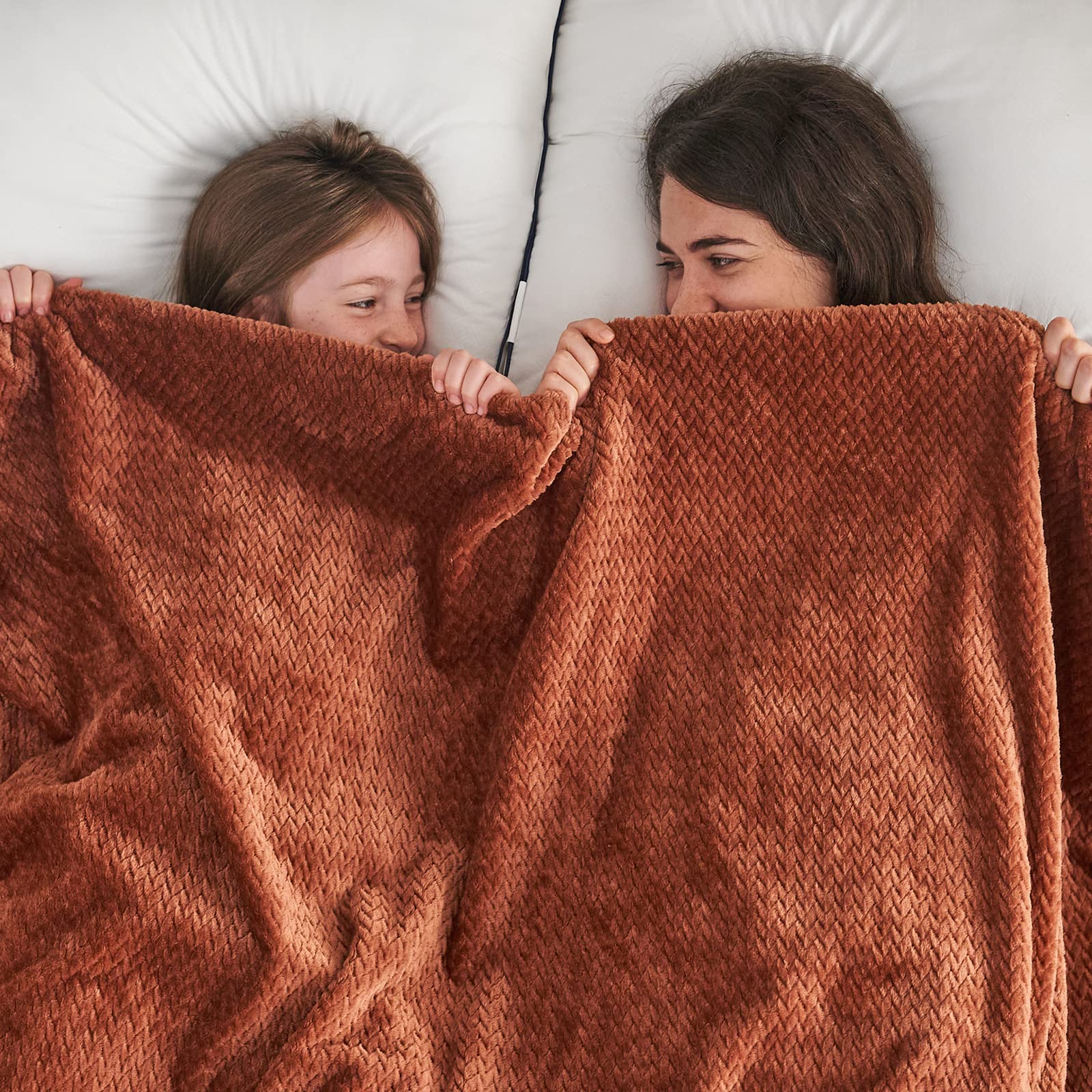 NEWCOSPLAY Super Soft Throw Blanket Coffee Premium Silky Flannel Fleece Leaves Pattern Lightweight Bed Blanket All Season Use (Coffee, Throw(50"x60"))