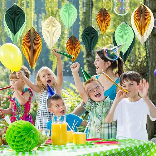 Miniatura 5 de ADLKGG - Juego de abanicos de papel para colgar en fiestas, guirnaldas de papel redondas para decoración de cumpleaños, bodas, eventos de graduación