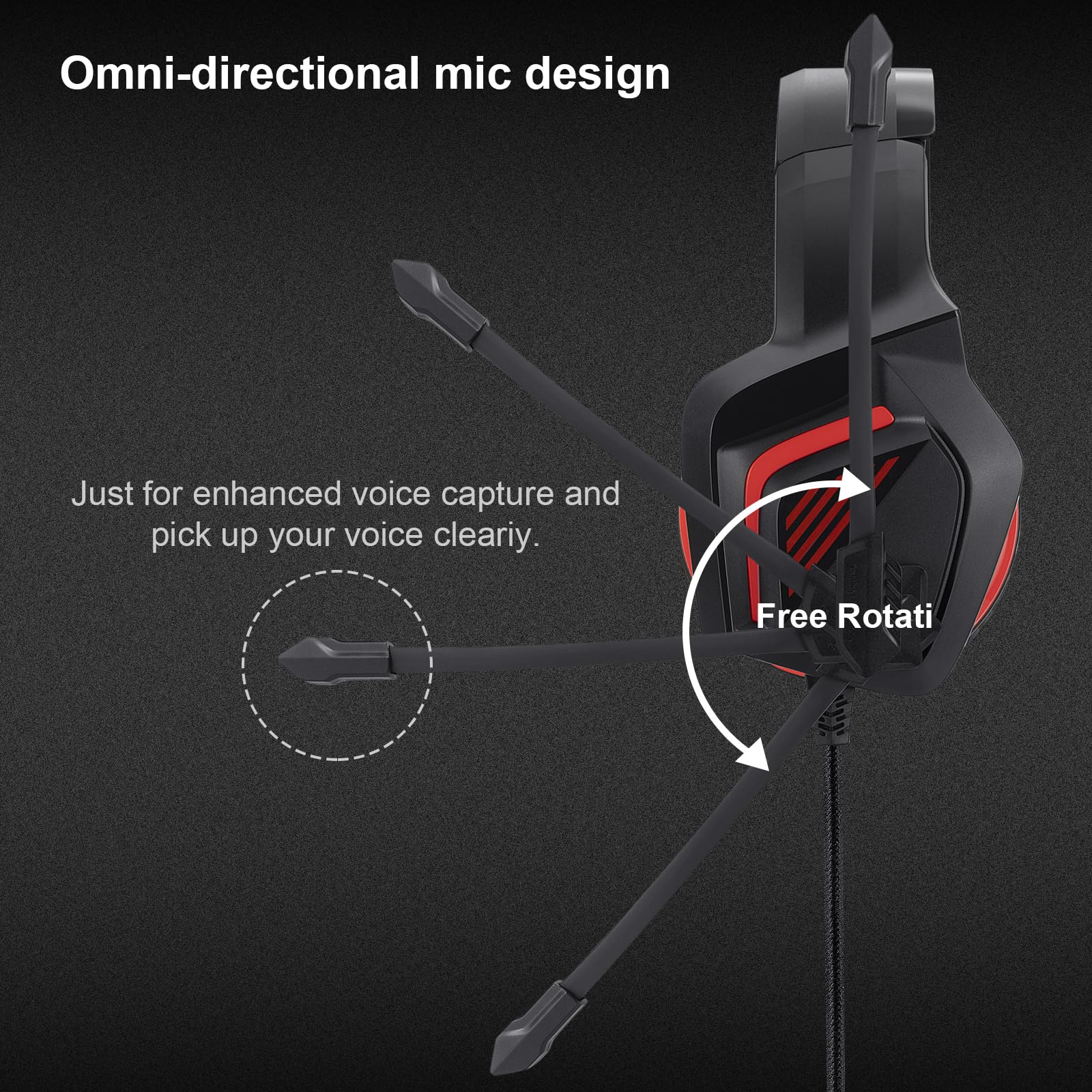 Auriculares estéreo con cable para juegos para PS4, PS5, nuevo controlador Xbox One, PSP, PC, laptop, tablet, auriculares sobre la oreja con puerto de 3.5 mm con micrófono, envolvente de
