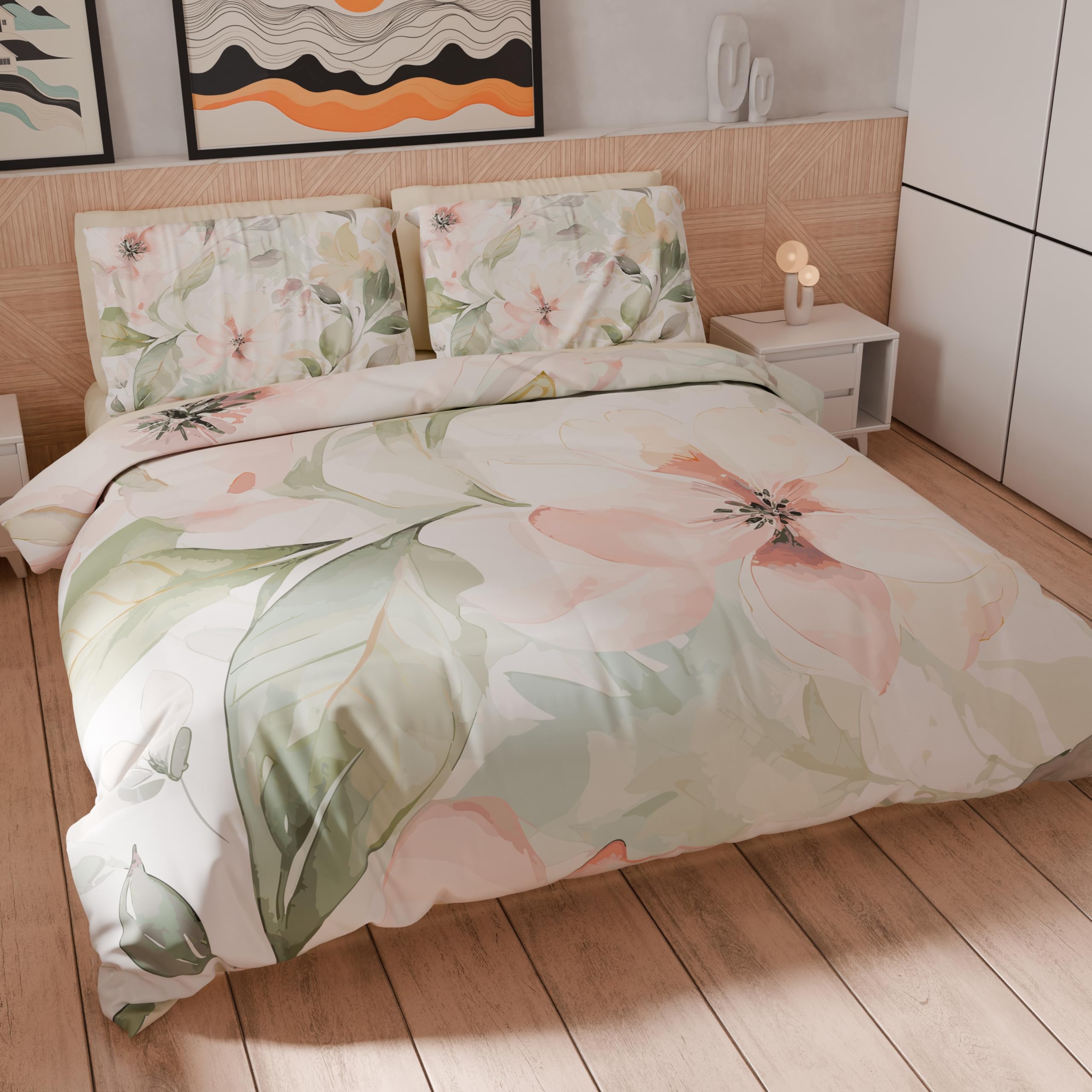 Housse de Couette King Size anti-plis en microfibre PETTI pour un lit toujours impeccable