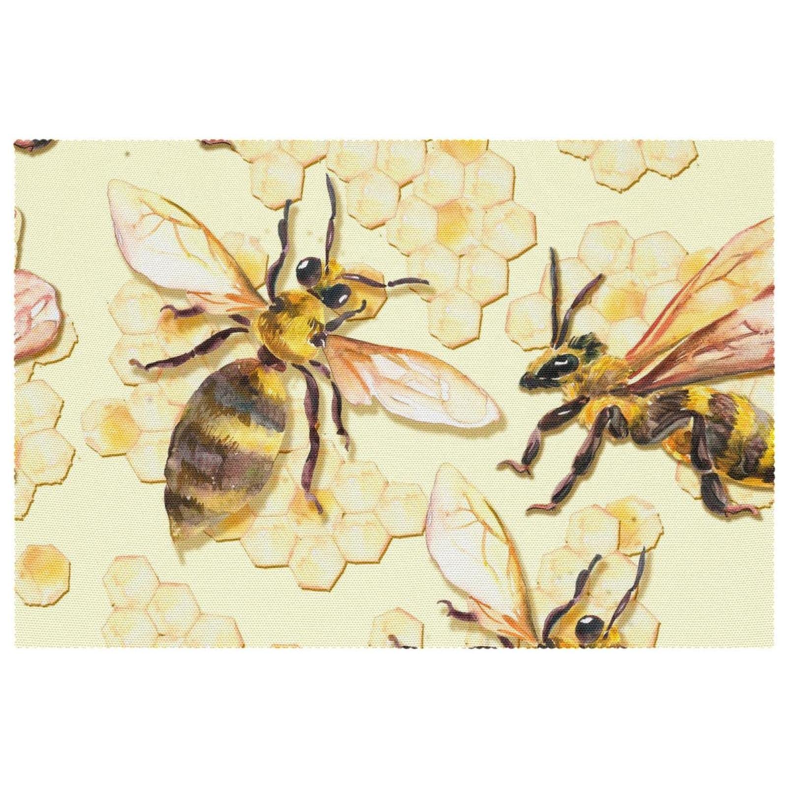 Set de table résistant à la chaleur lot de 6 protection nid d'abeille