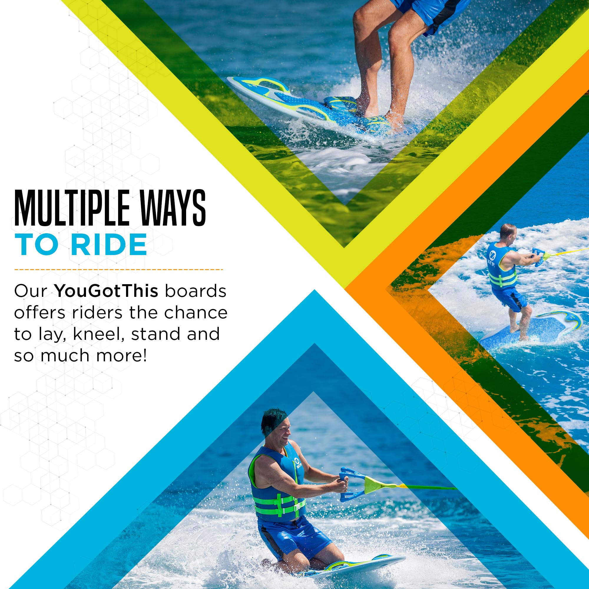 Amazon | ZUP YouGotThis ウェイクボード ニーボード ウェイクスケート  