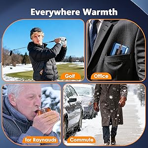 BEYYON Hand Warmers Rechargeable - Magnetic Electric Hand Warmer 2 Pack, 4 Levels Heat Up to 131 with LED Display, Portable Reusable Pocket Heater for Raynauds, Golf, Camping, Men, Women
