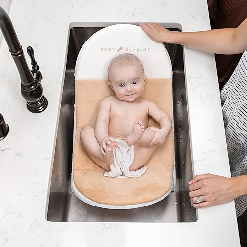 Miniatura 2 de Baby Delight Cushy Nest Cloud - Bañador orgánico prémium para bebé, asiento de baño para bebé, cómodo asiento de baño infantil con soporte, para