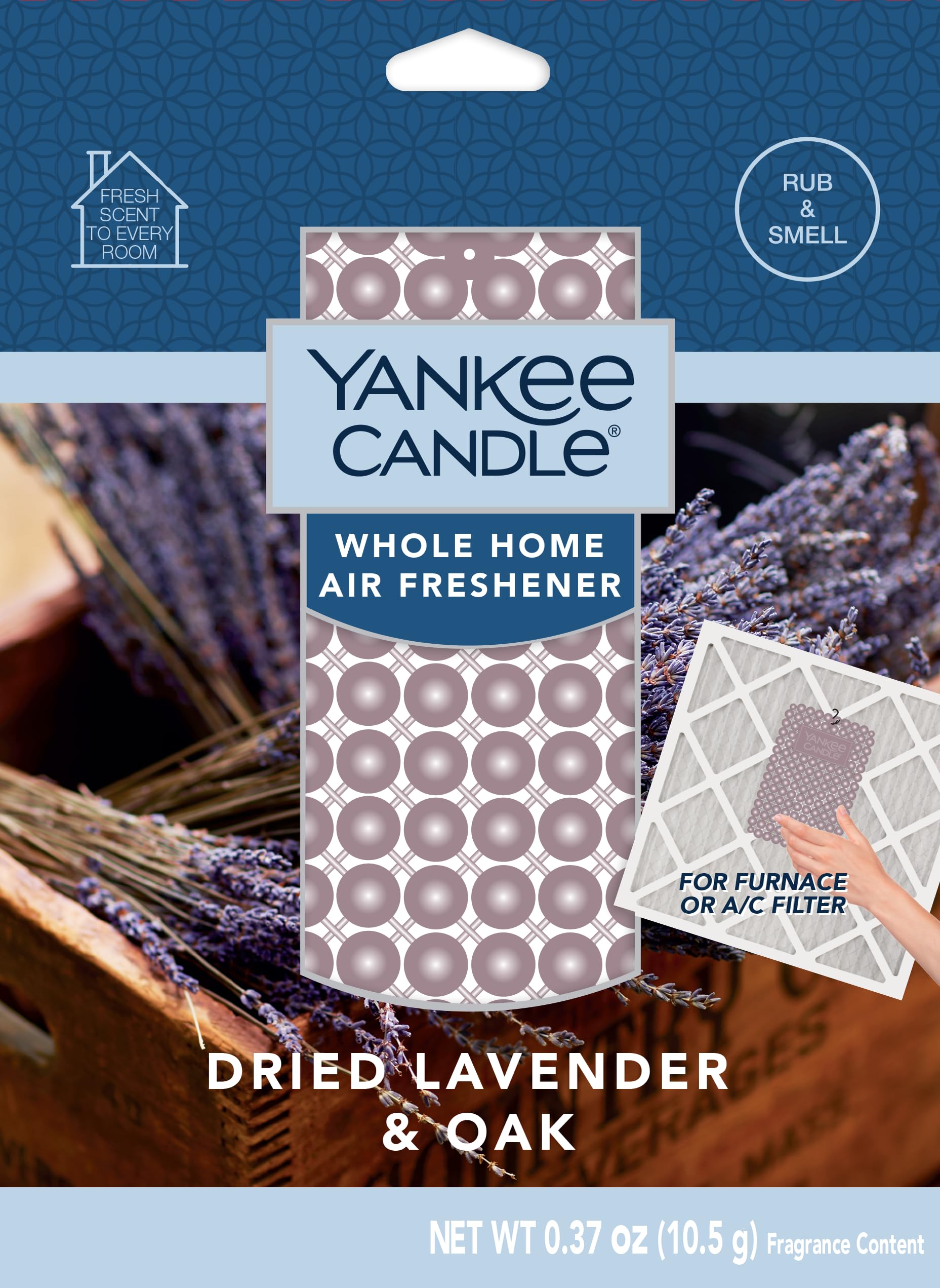 Yankee Candle Whole Home Air Freshener, Long Lasting Odor Eliminating Fragrance for Home, Continuous Room Freshener, Dried Lavender &amp; Oak (Pack of 1)