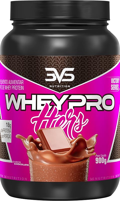 Whey Pro Hers 900g – 3VS Nutrition (Chocolate) – Whey Pro Hers 900g – 3VS Nutrition – 18 gr de proteína por porção – 100% concentrado – Whey Feminino