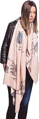 Cashmere & Rayon Wrap Shawl for Women Winter Extra Large (68