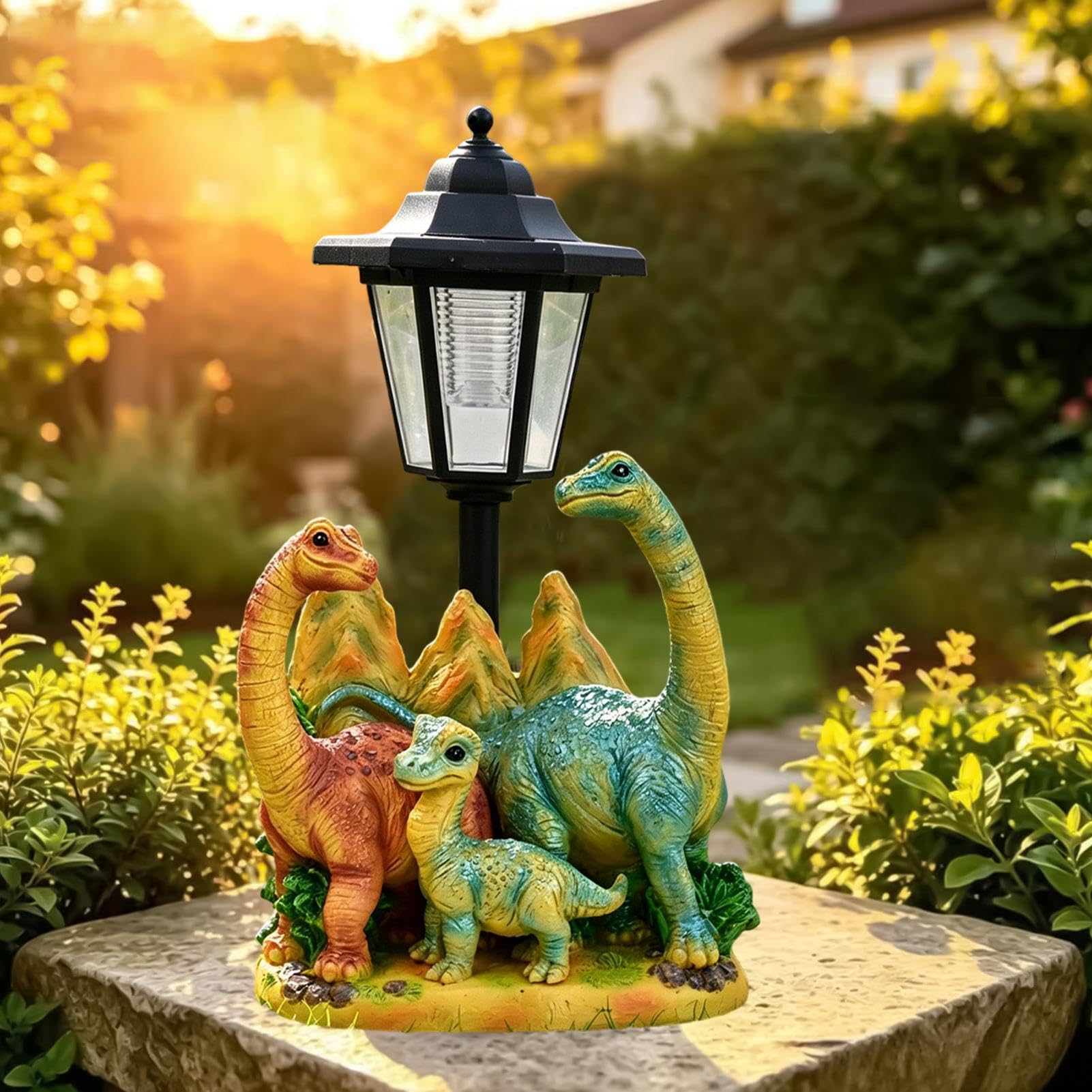 Statue Da Giardino Dinosauro Cartello Decorativo Dinosauro Solare