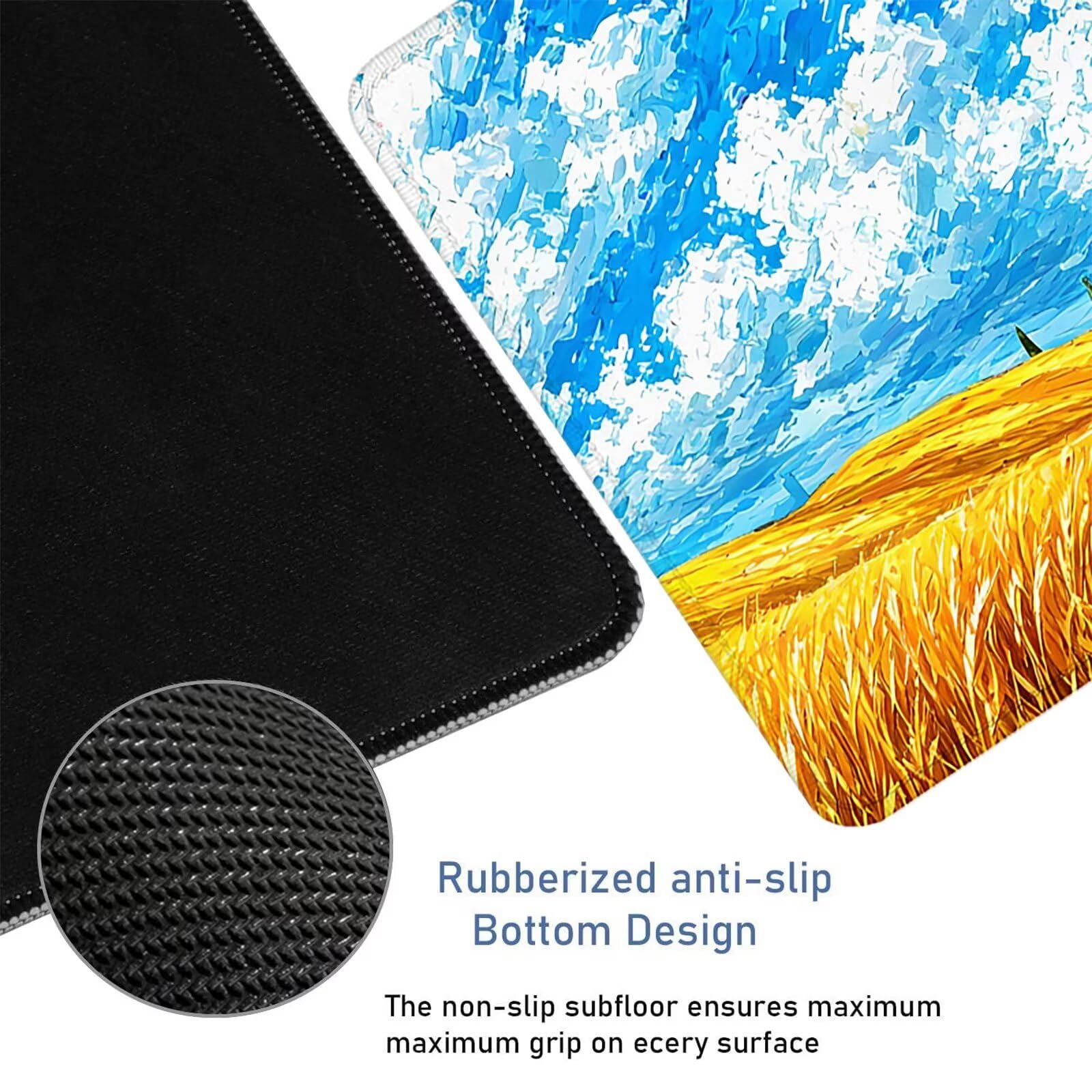 Podkładka pod mysz do gier XXL 1000 x 500 x 3 mm, jesienna podkładka pod mysz krajobrazowa pod ręką biurko z antypoślizgową gumową podstawą, podkładka pod mysz do gier poprawiająca szybkość i precyzję